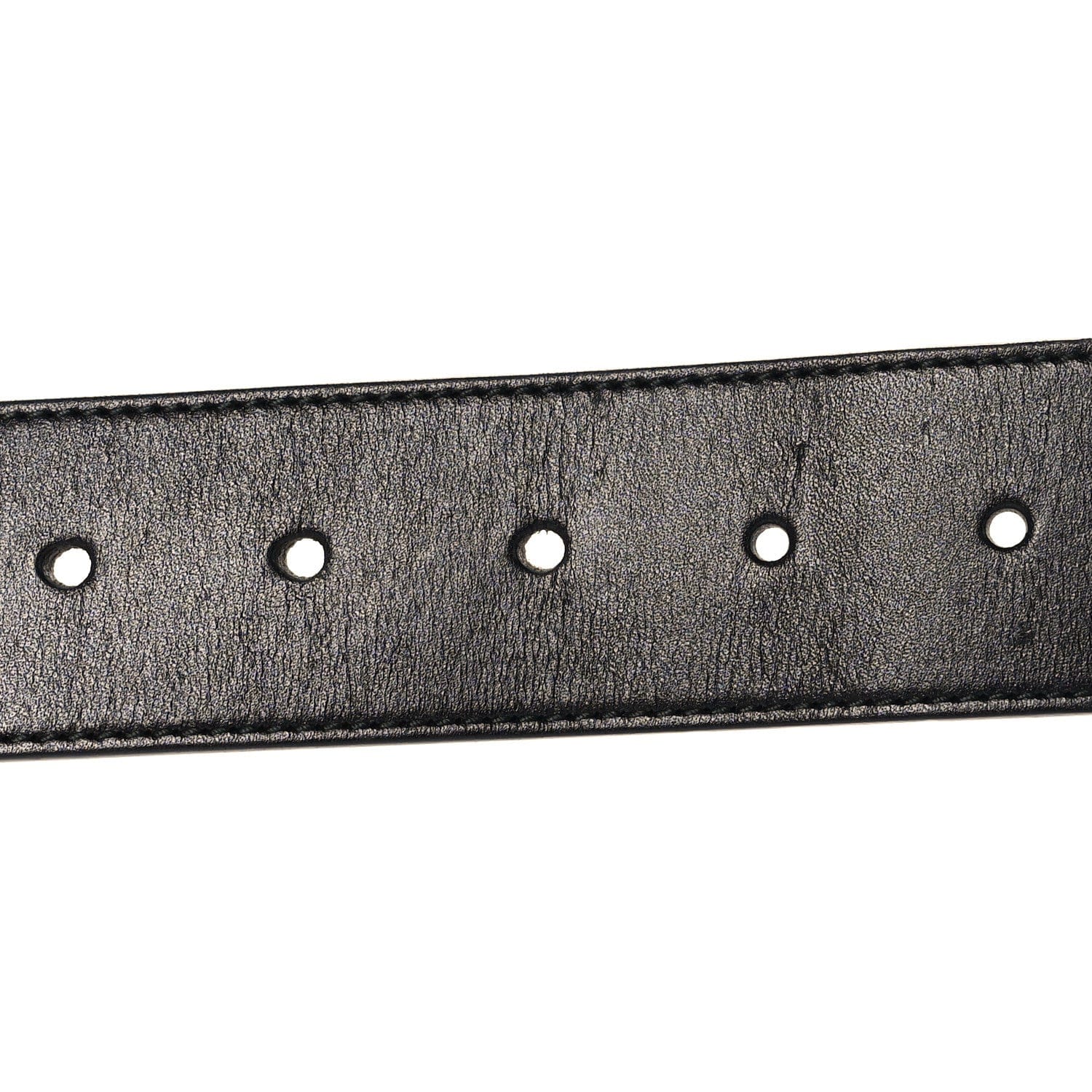 Gucci Nylon Calfskin Double G Web 40 mm Belt 85 34 Blue Red Black