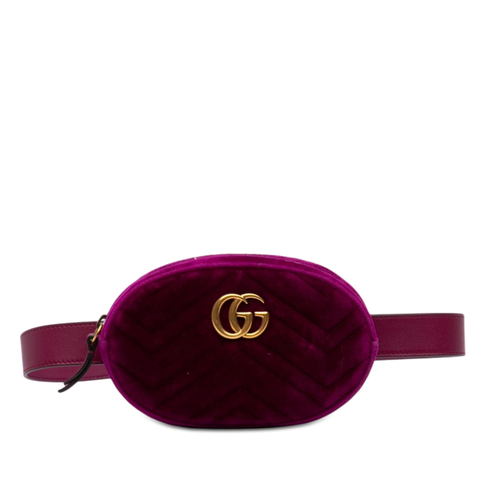 Gucci GG Marmont Matelasse Velvet Belt Bag
