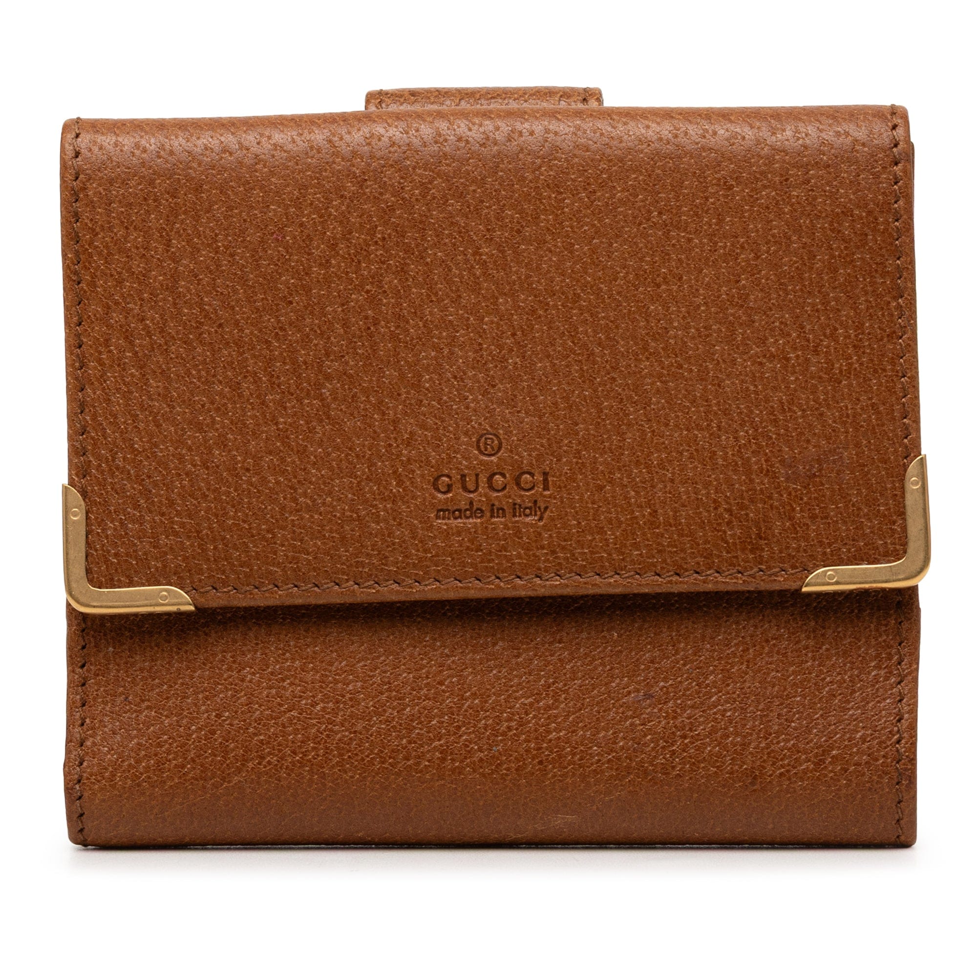 Gucci Calfskin French Flap Wallet