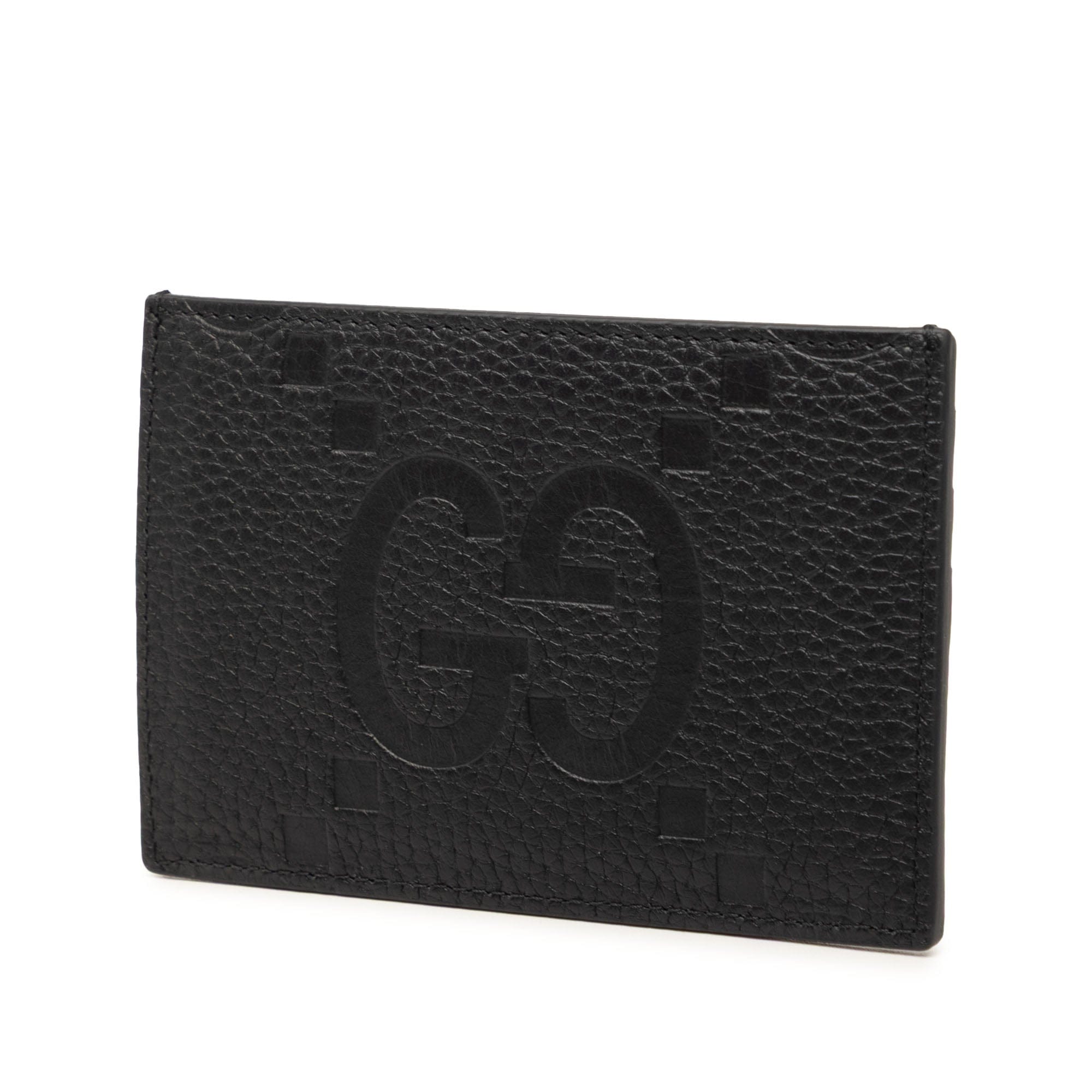 Gucci Jumbo GG Embossed Leather Card Holder