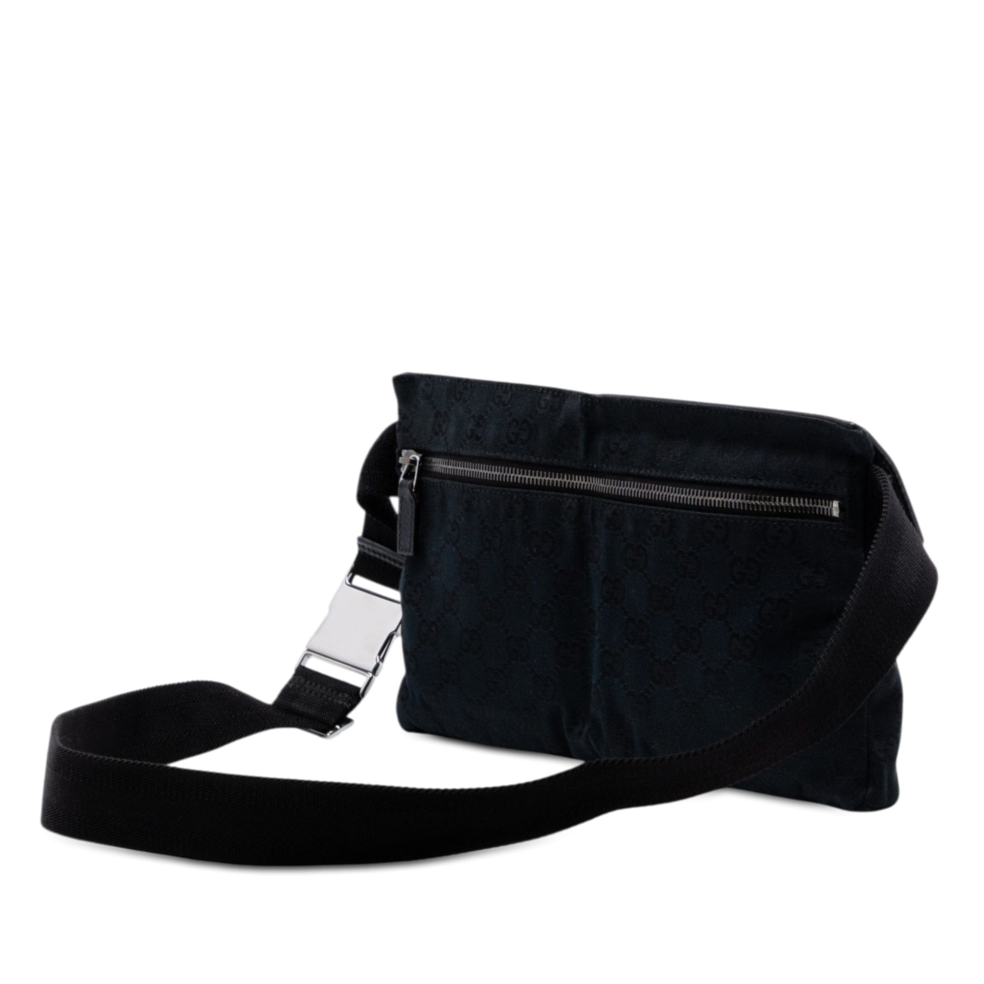 Gucci GG Canvas Double Pocket Belt Bag