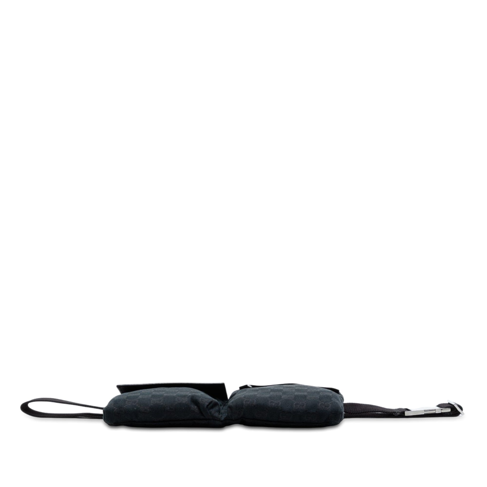 Gucci GG Canvas Double Pocket Belt Bag