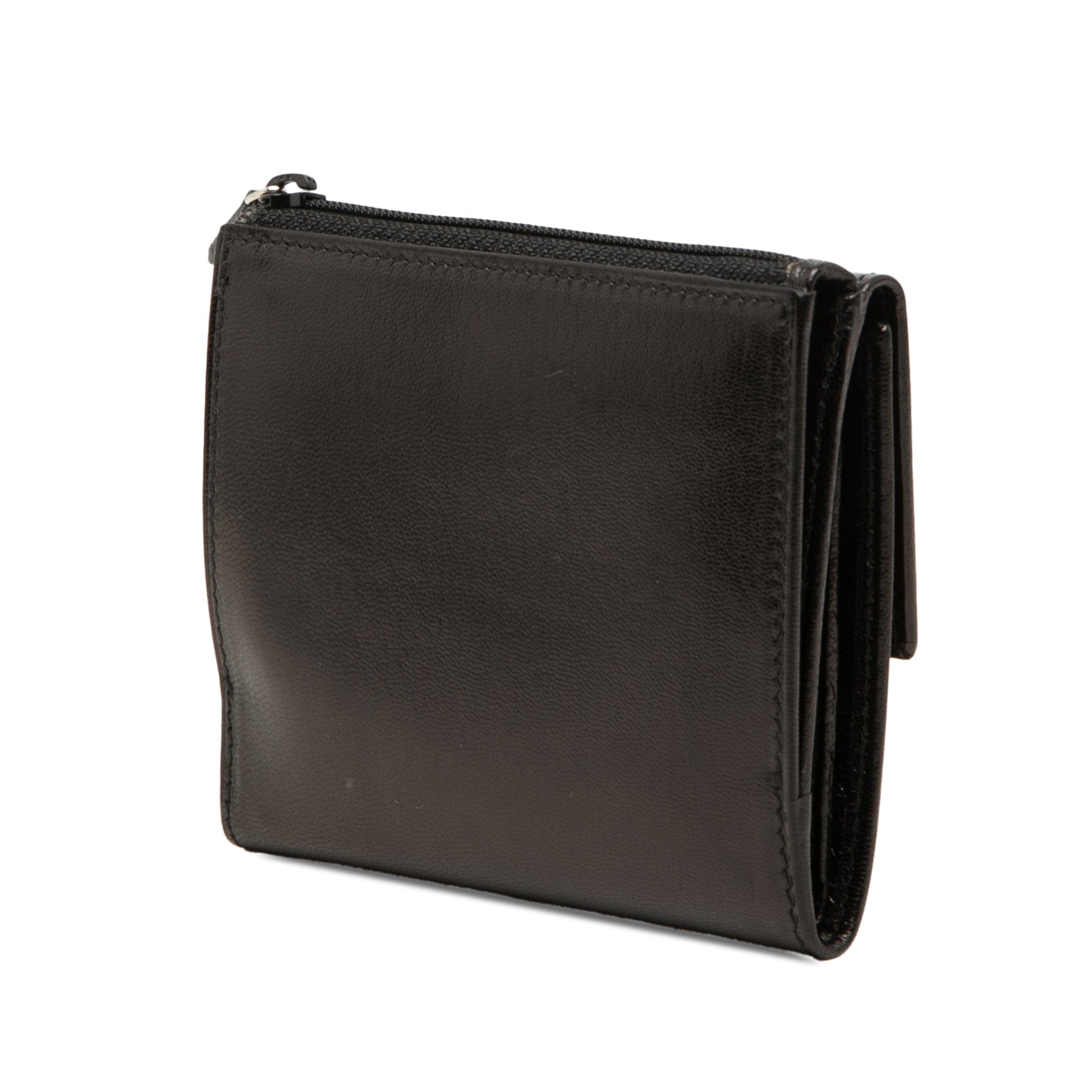 Gucci Calfskin Metal Clasp Bifold Small Wallet