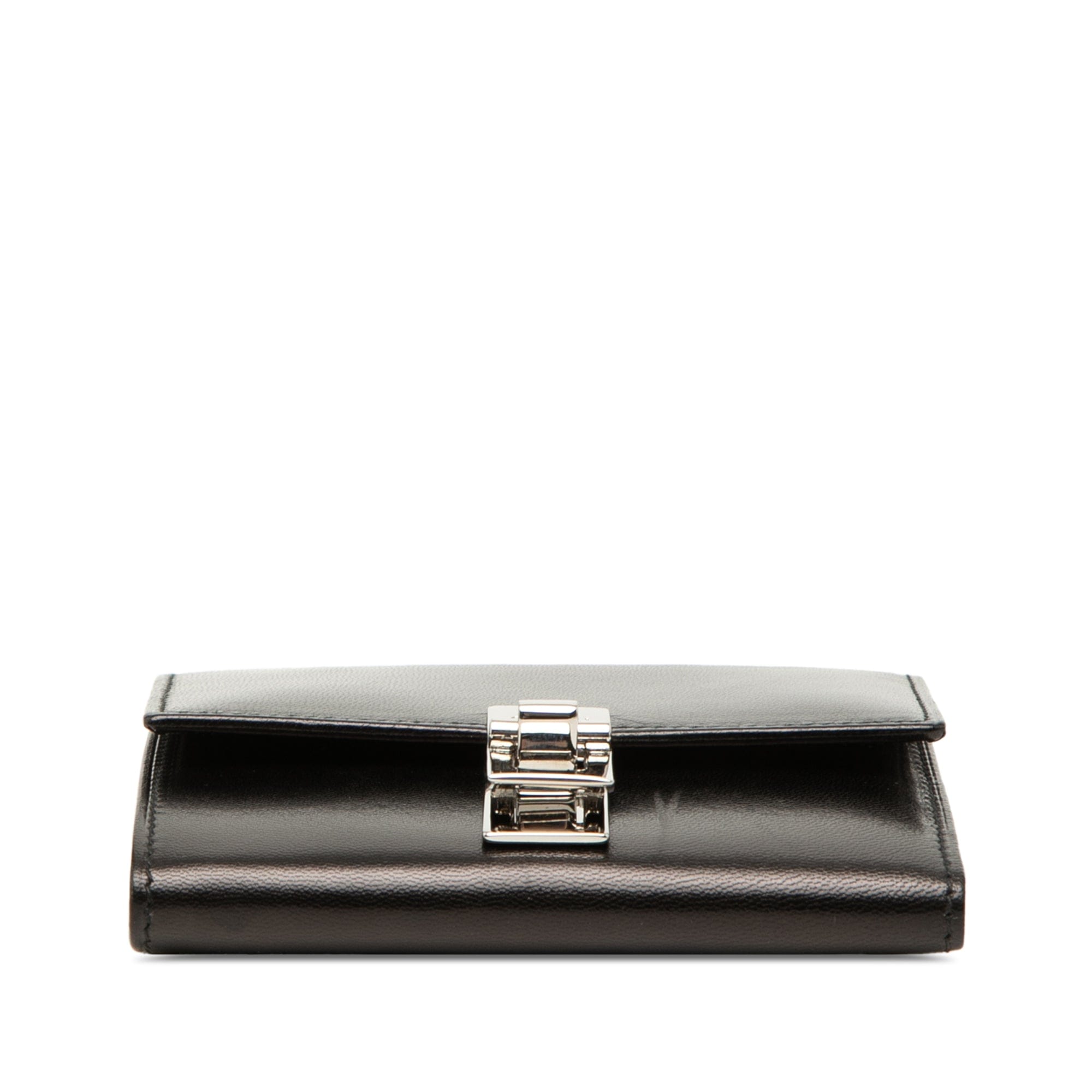 Gucci Calfskin Metal Clasp Bifold Small Wallet