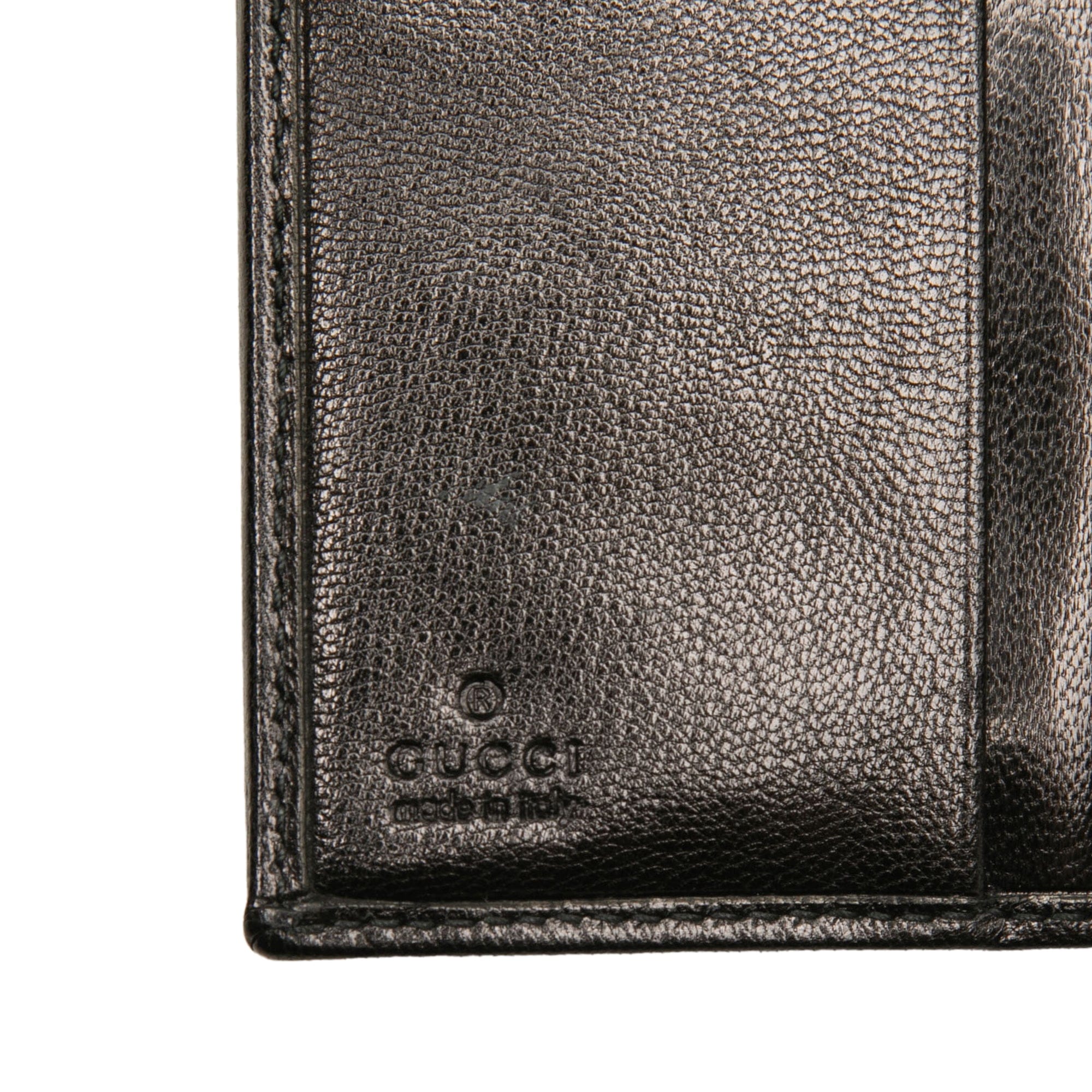 Gucci Calfskin Metal Clasp Bifold Small Wallet