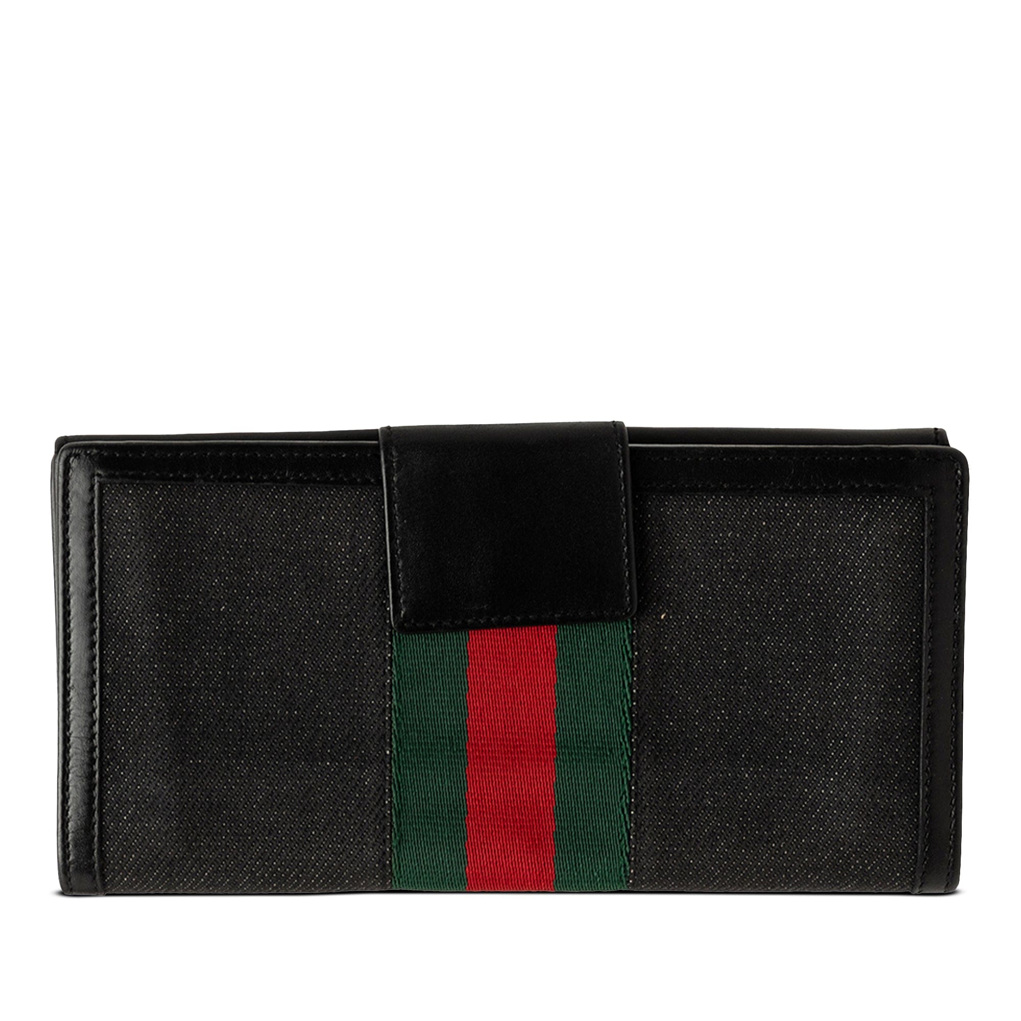 Gucci Canvas and Leather Web Continental Wallet