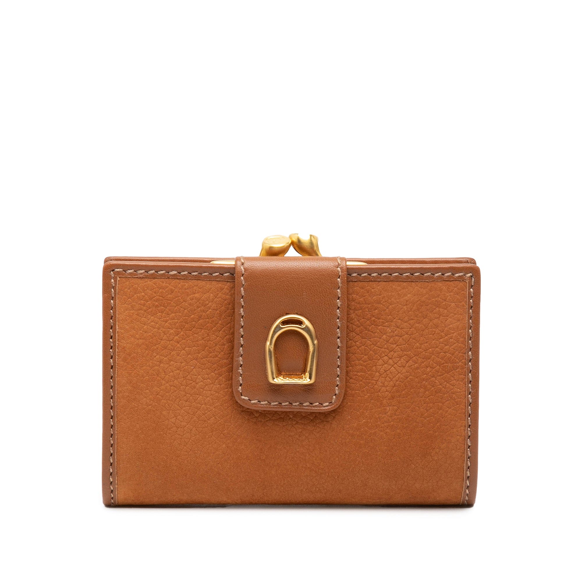 Gucci Nubuck Stirrup Kisslock Wallet