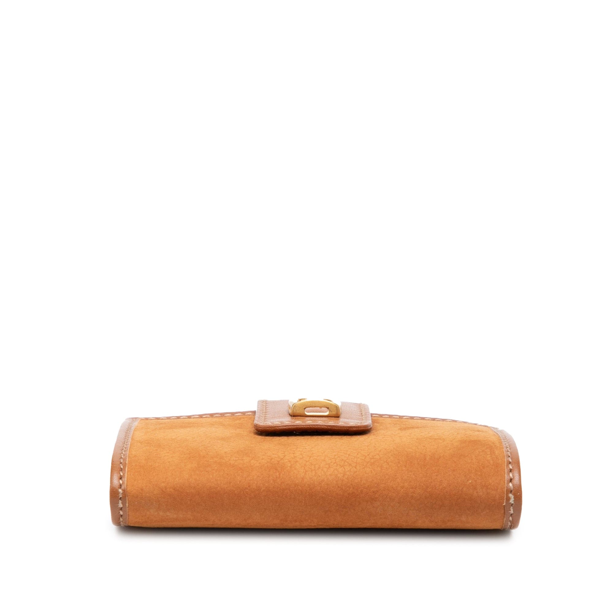 Gucci Nubuck Stirrup Kisslock Wallet