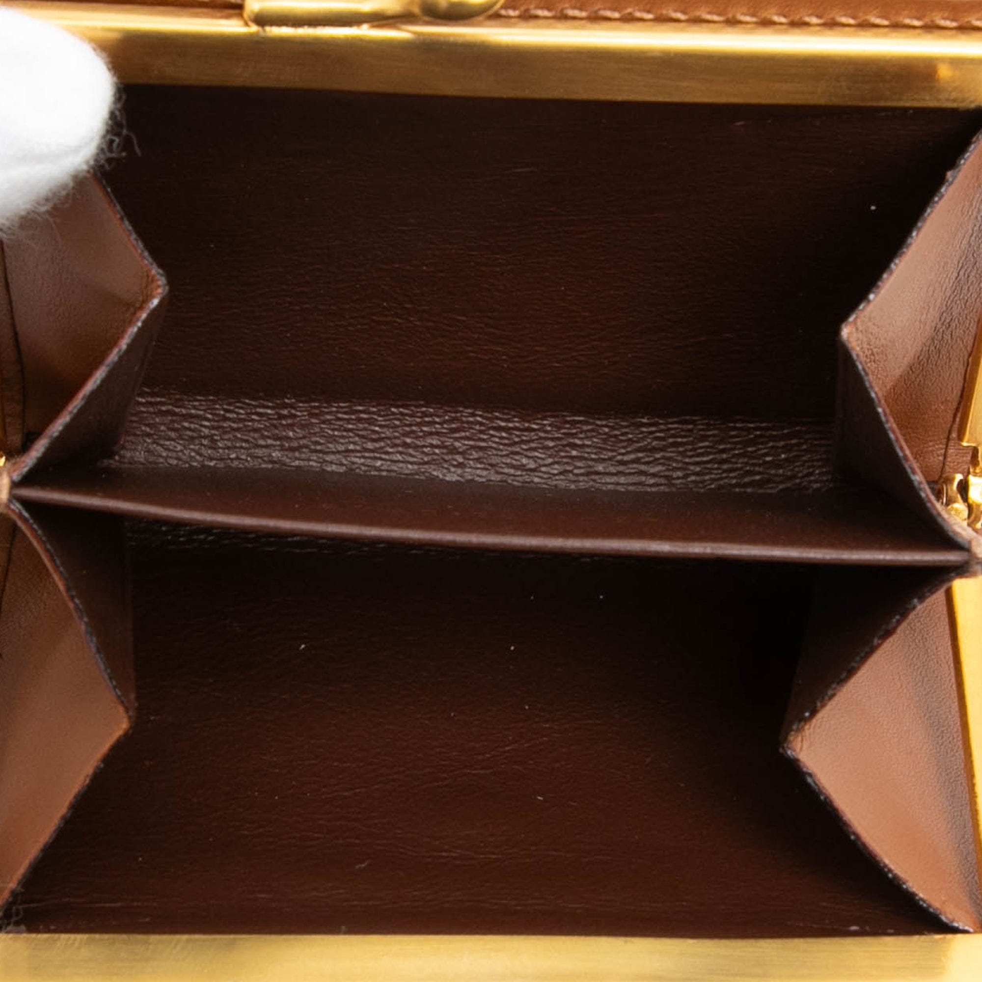 Gucci Nubuck Stirrup Kisslock Wallet