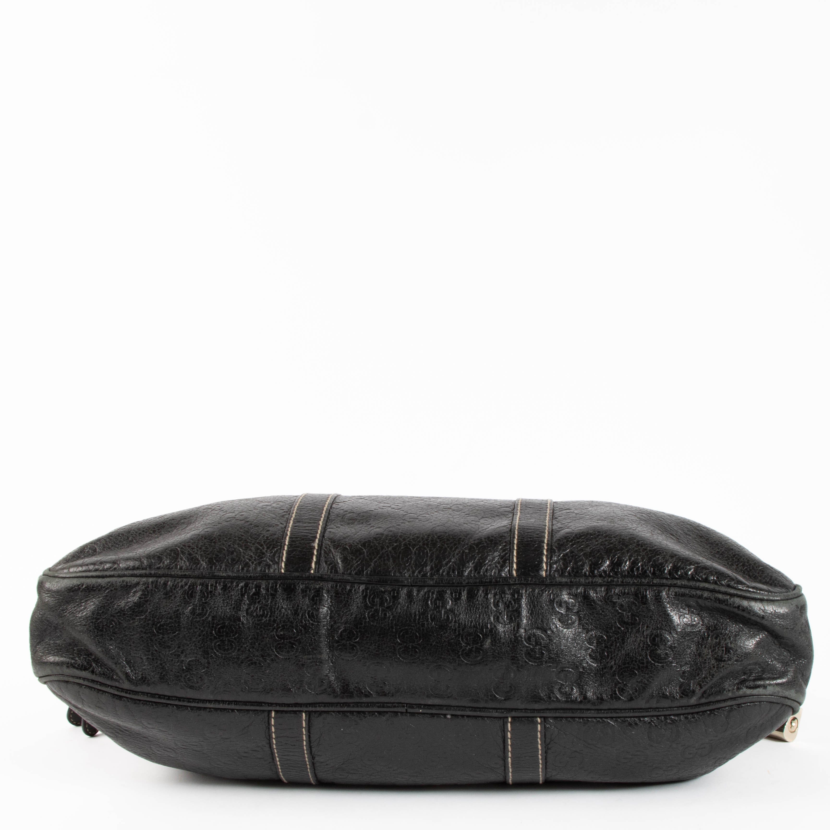 Gucci Black Guccissima Leather Briefcase