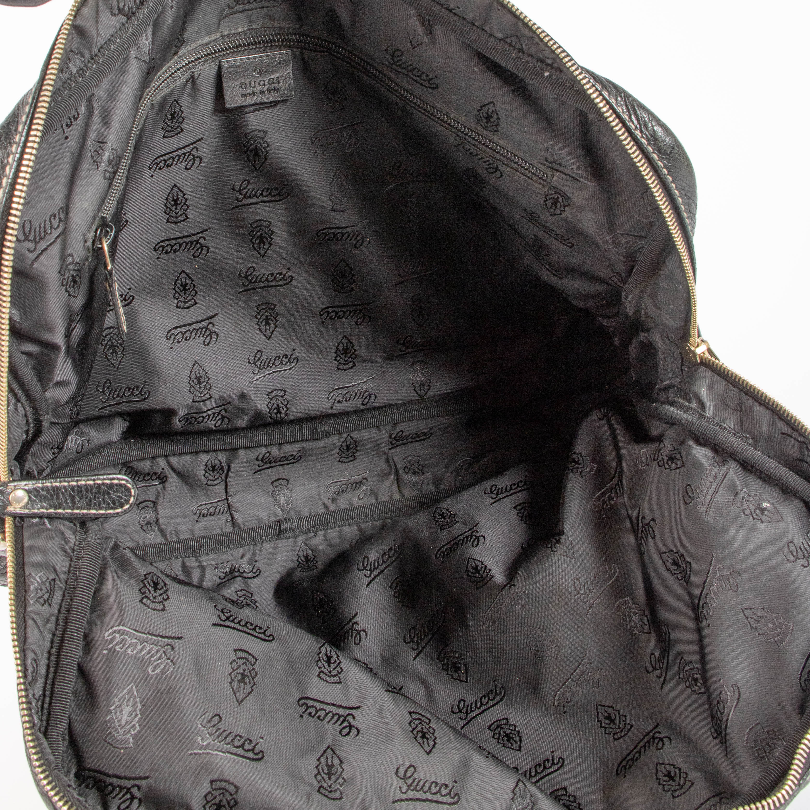 Gucci Black Guccissima Leather Briefcase