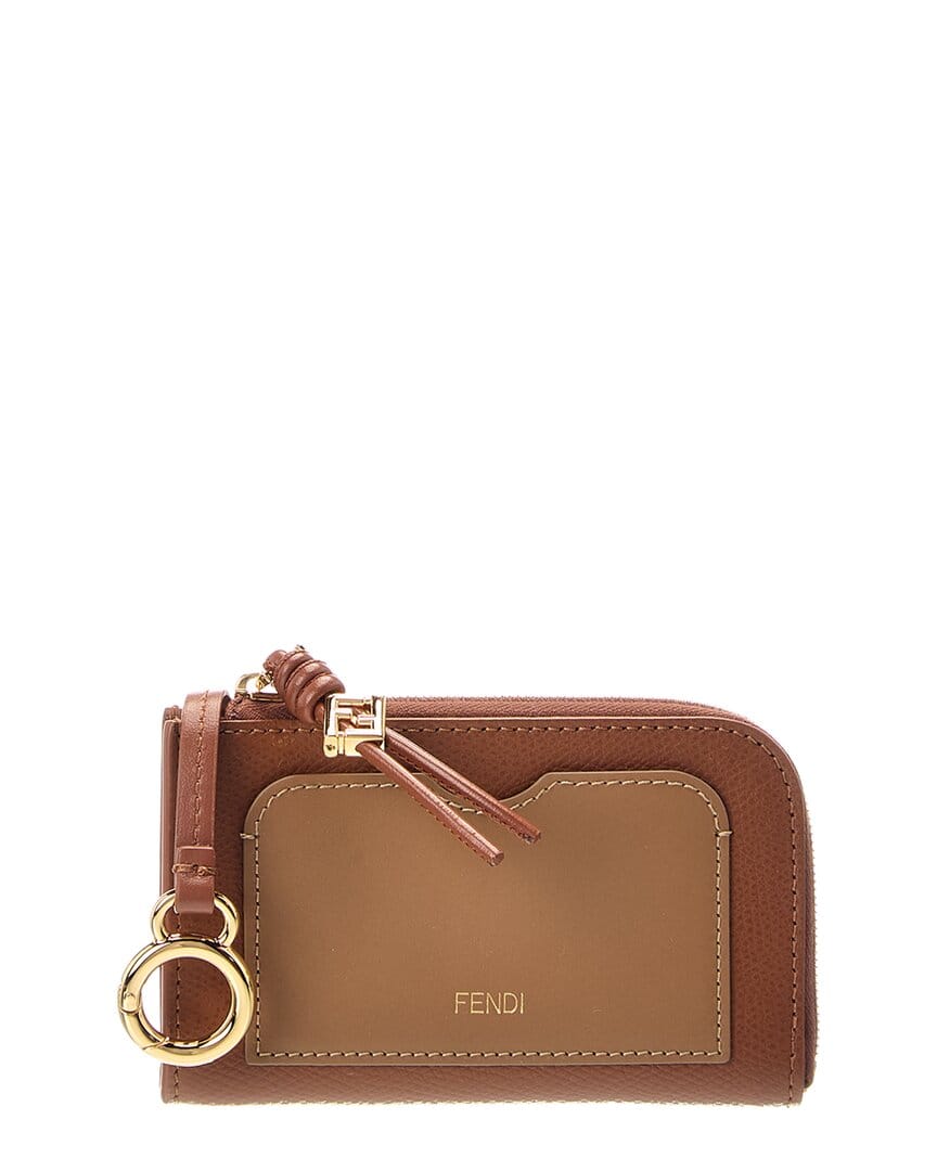 Fendi Ff Diamond Leather Coin Purse