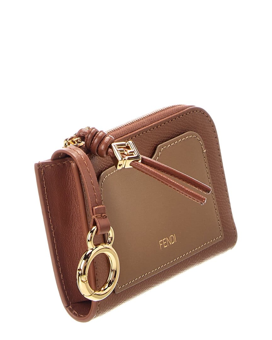 Fendi Ff Diamond Leather Coin Purse