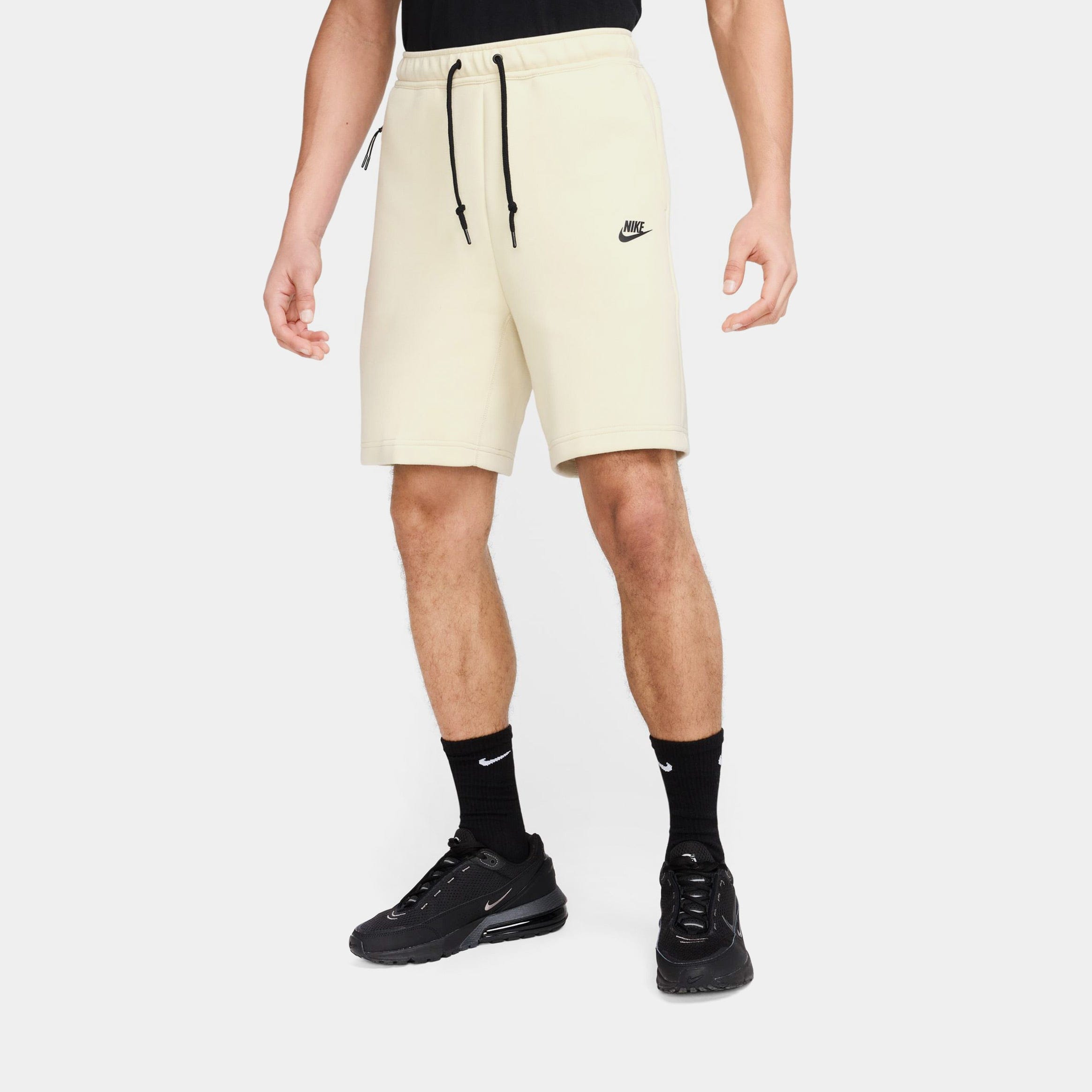 Nike Tech Fleece Mens Shorts (Light Khaki/Black)