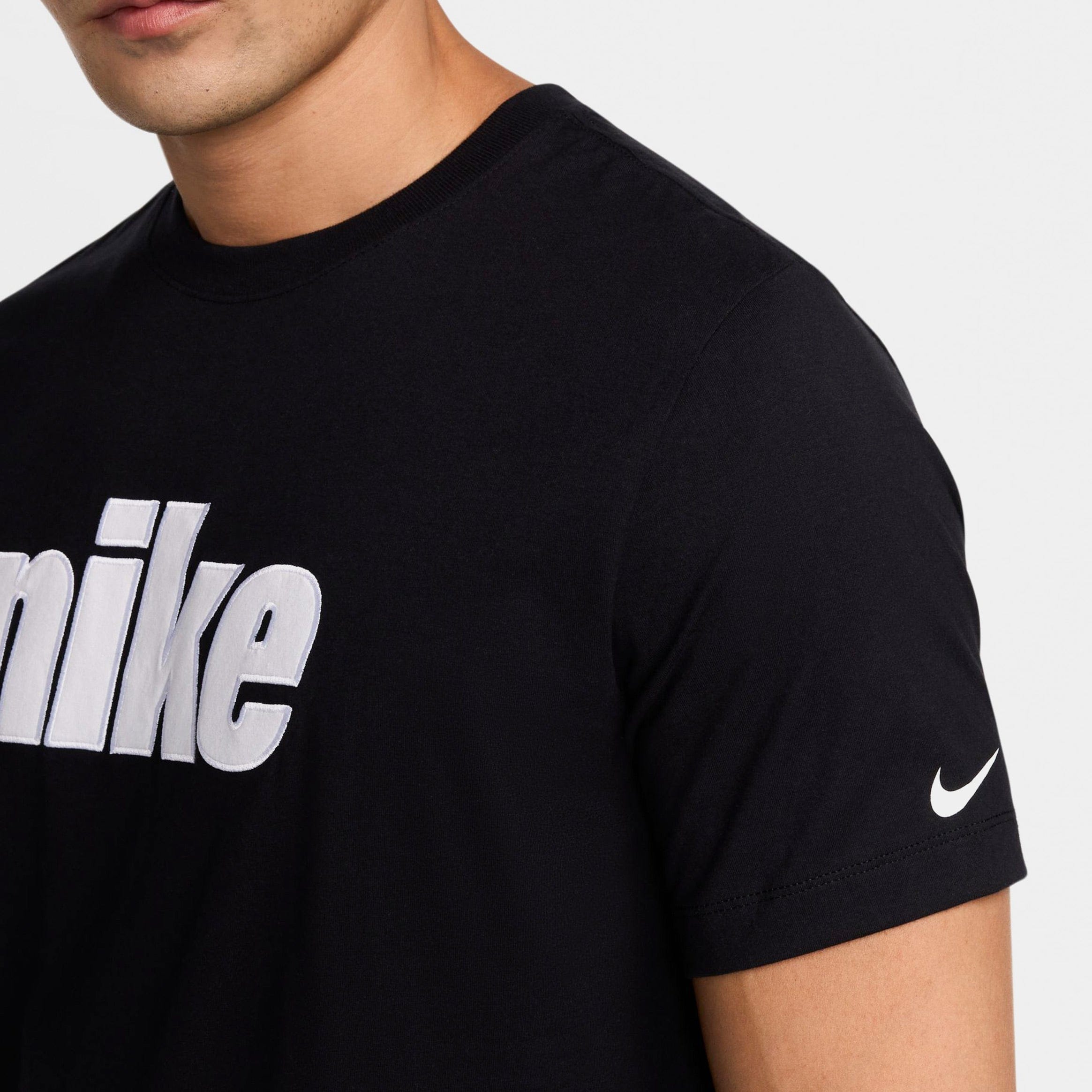 Nike NSW Block 2.0 Crew Mens Short Sleeve Shirt (Black/White)