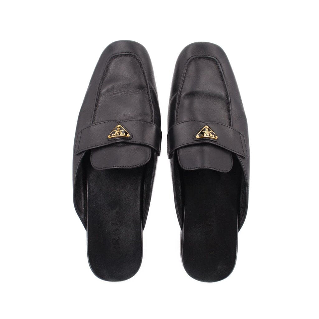 Prada SLIDE LOAFERS BLACK 41 EU | 10 US