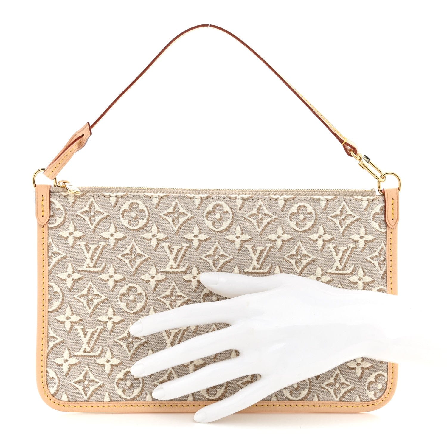 Louis Vuitton Jacquard Monogram Embleme Neverfull MM Pochette Peuplier