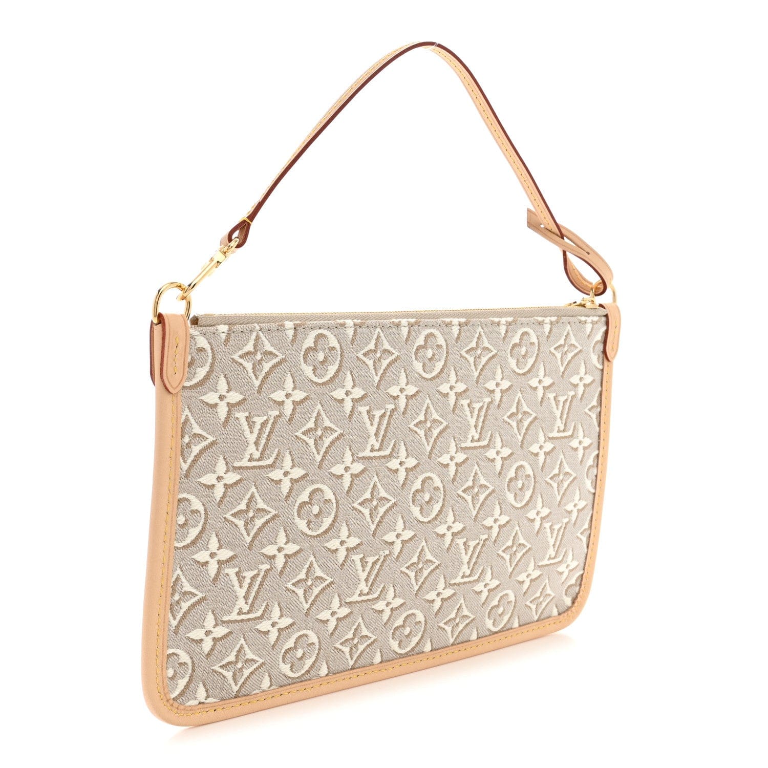 Louis Vuitton Jacquard Monogram Embleme Neverfull MM Pochette Peuplier