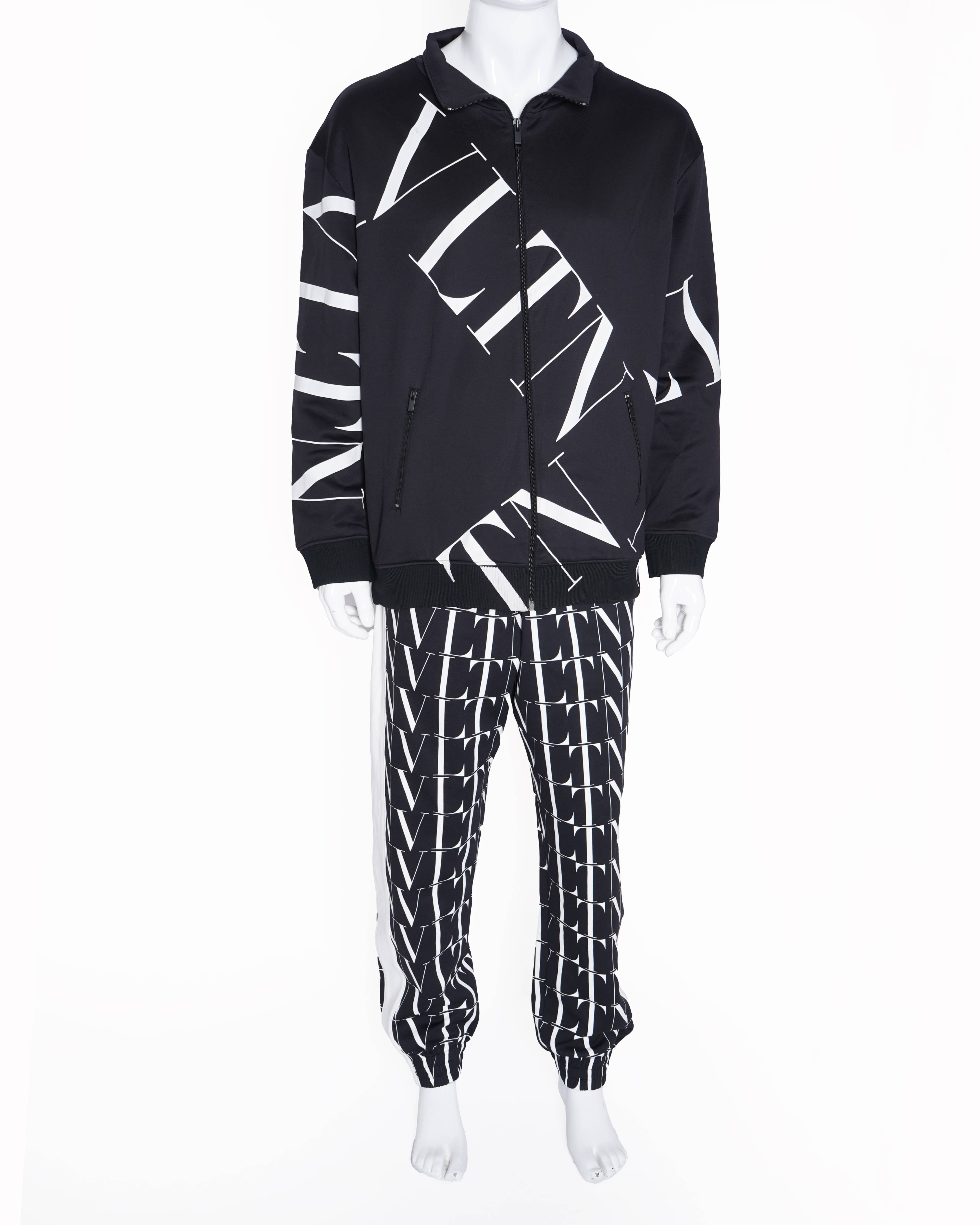 Valentino Monogram Jacket & Bottom Set In Black (Unisex)