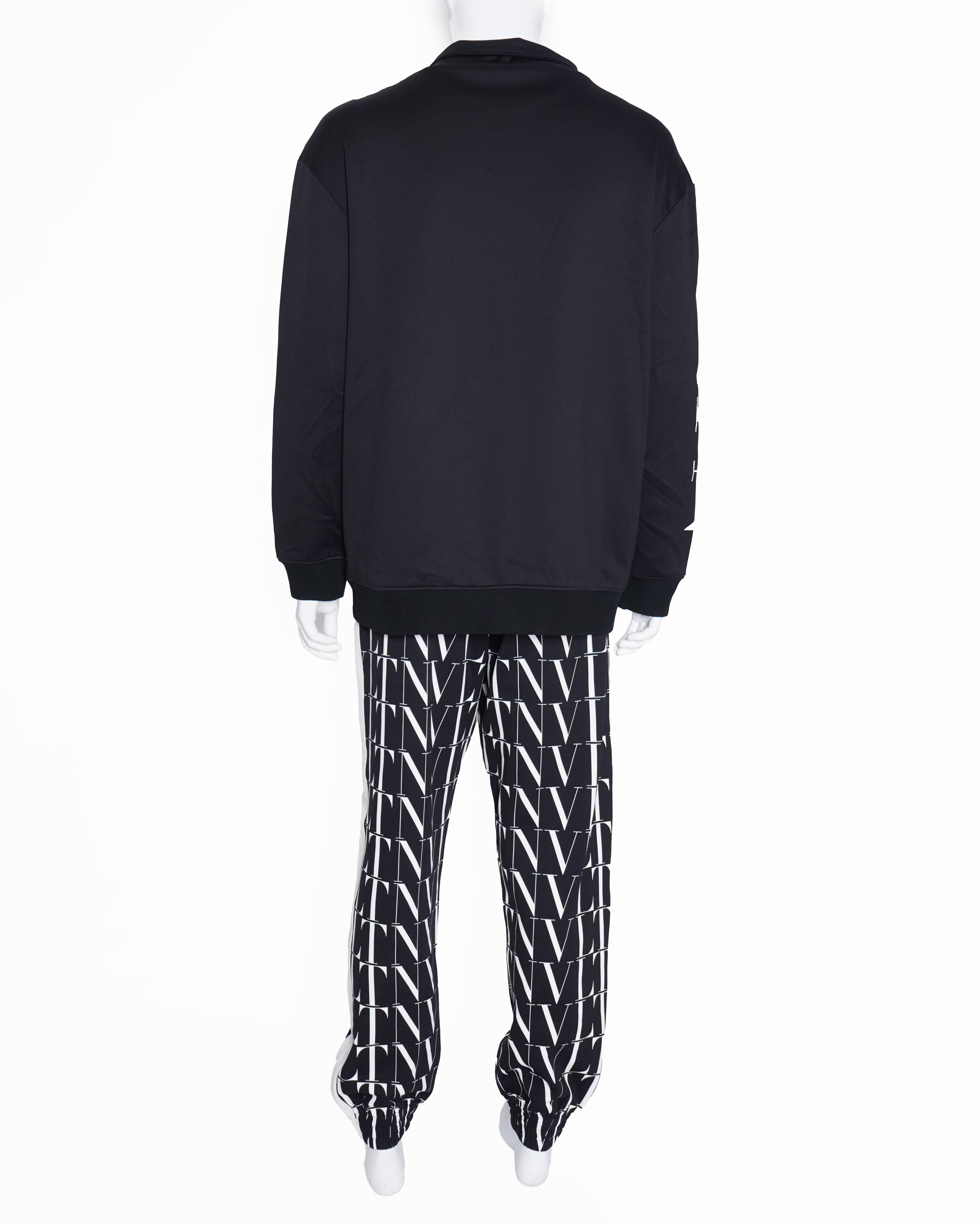 Valentino Monogram Jacket & Bottom Set In Black (Unisex)