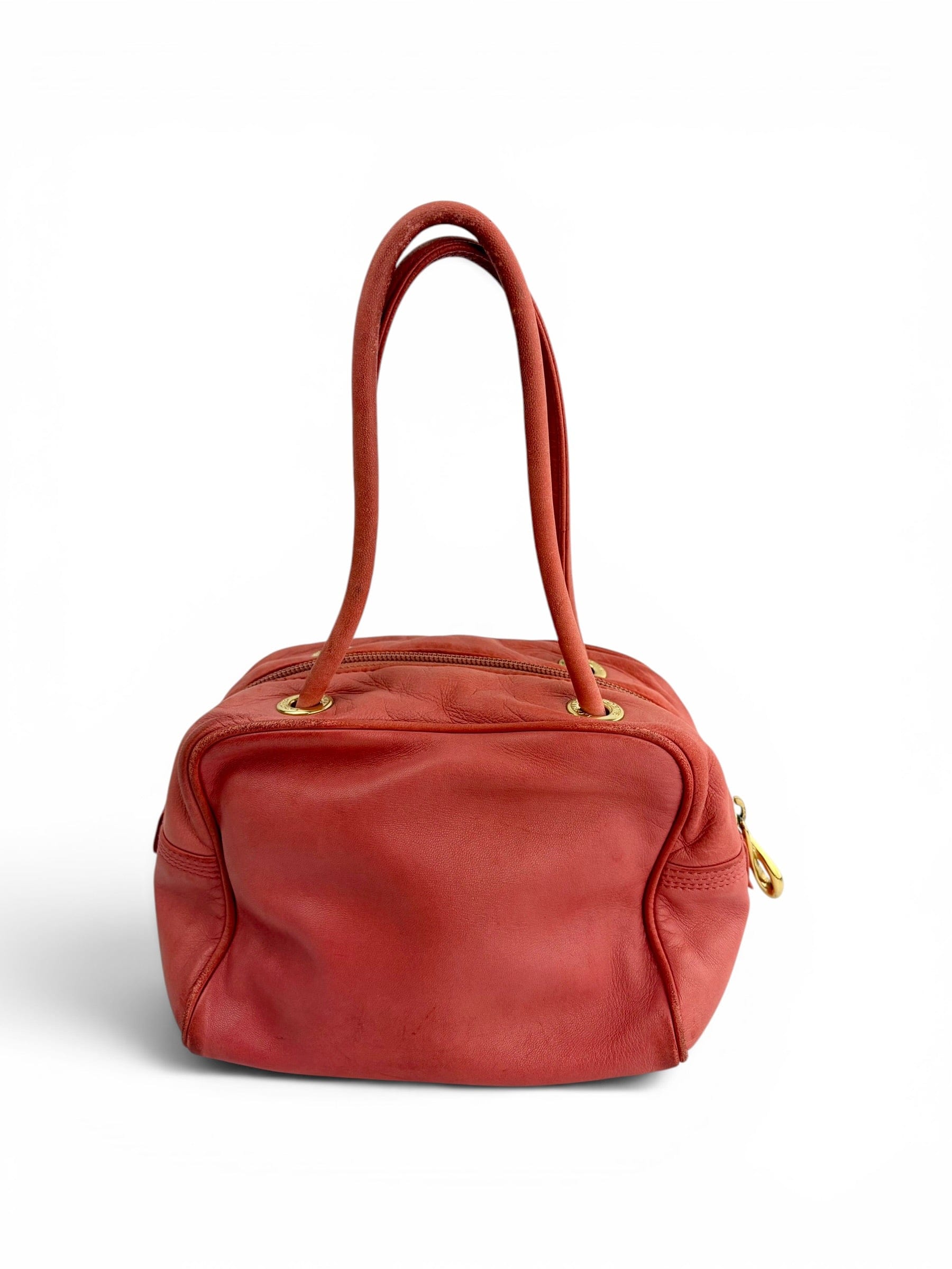 Loewe Pink Leather Anagram Small Handle Bag
