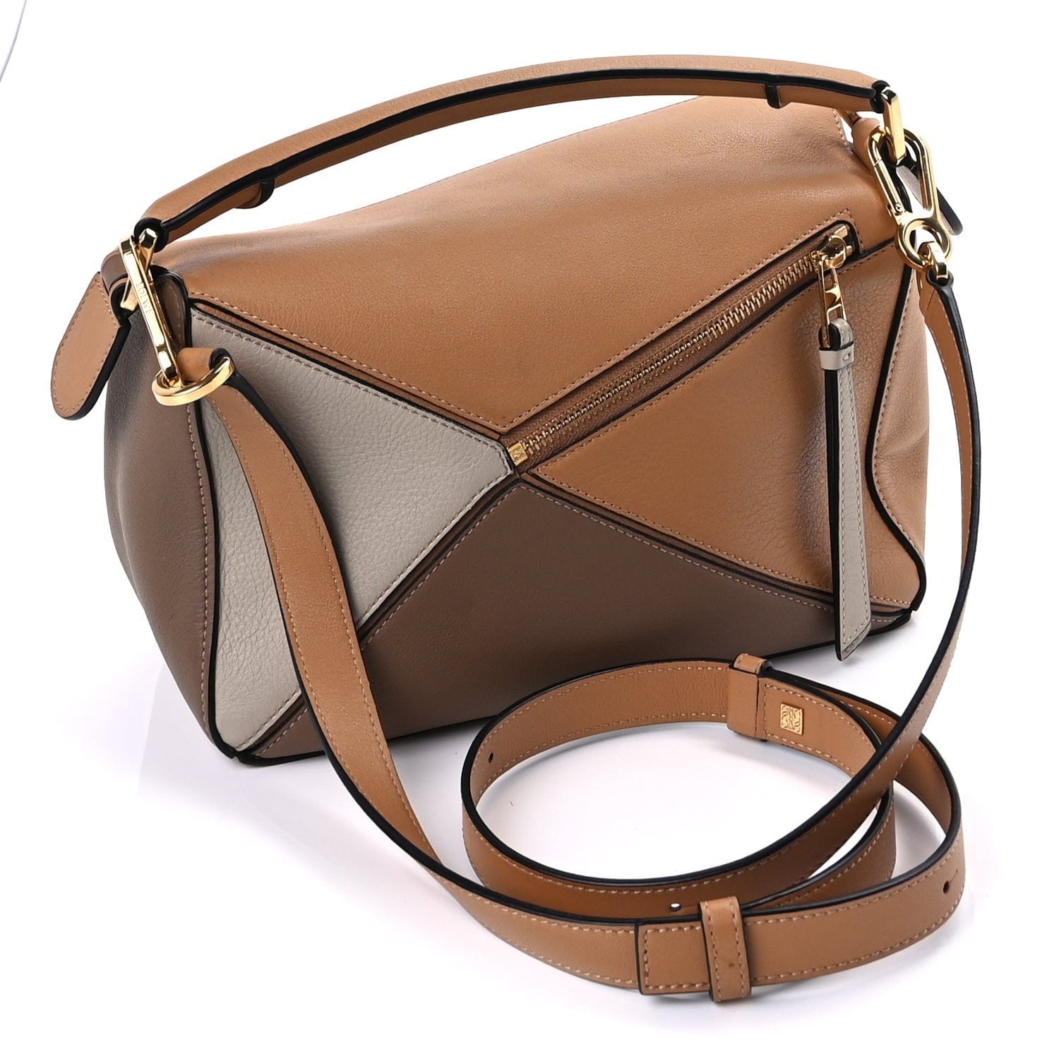 Loewe Calfskin Small Puzzle Bag Warm Desert Mink