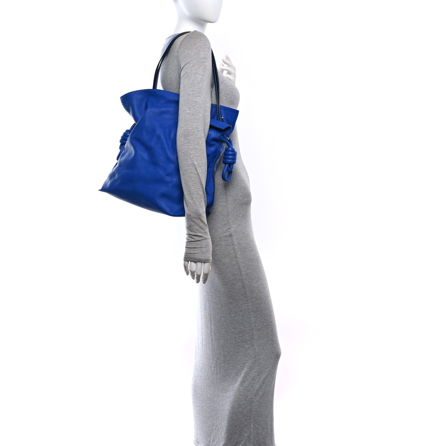 Loewe Calfskin Flamenco Knot Bag Blue