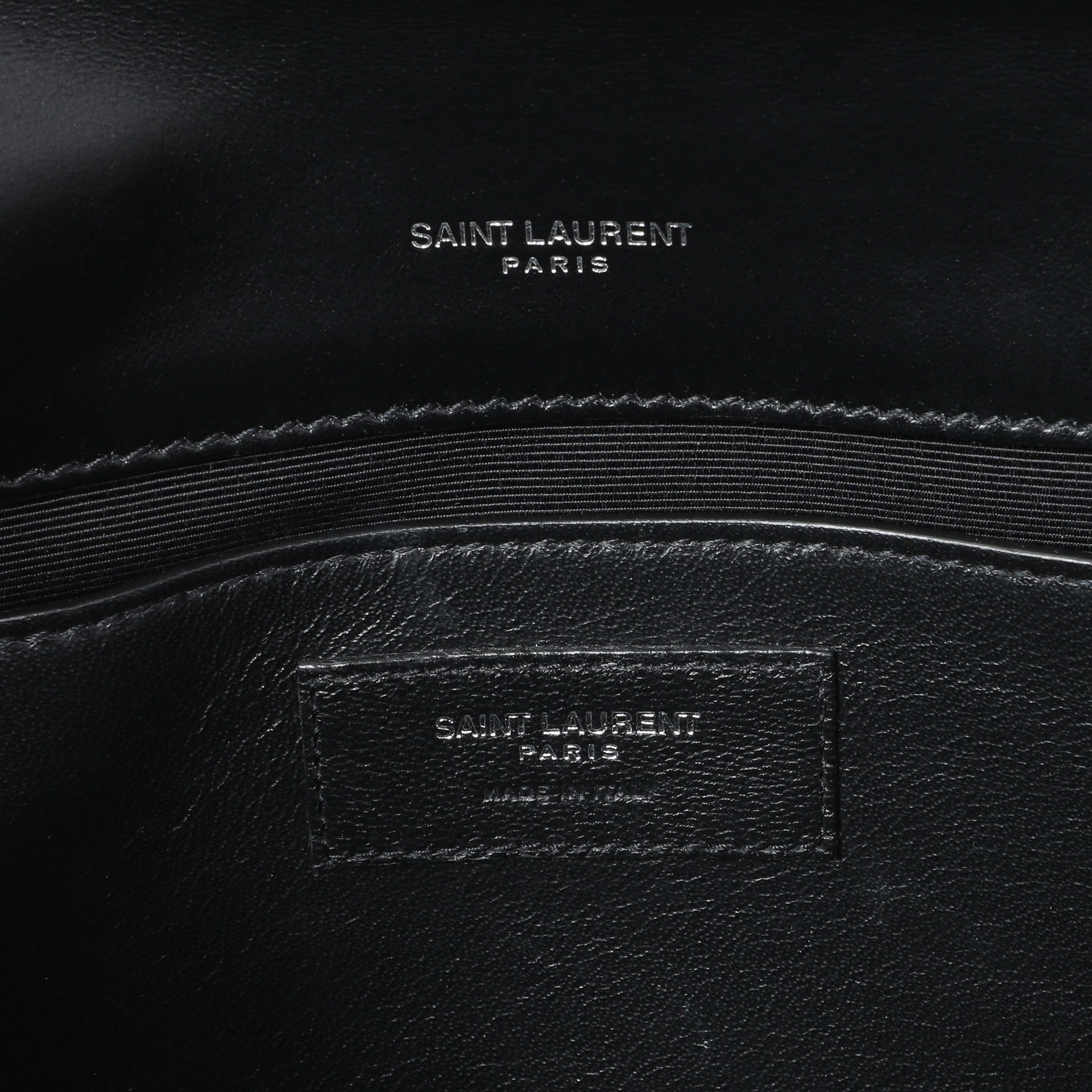 Saint Laurent Black Star Print Calfskin Medium Kate Satchel