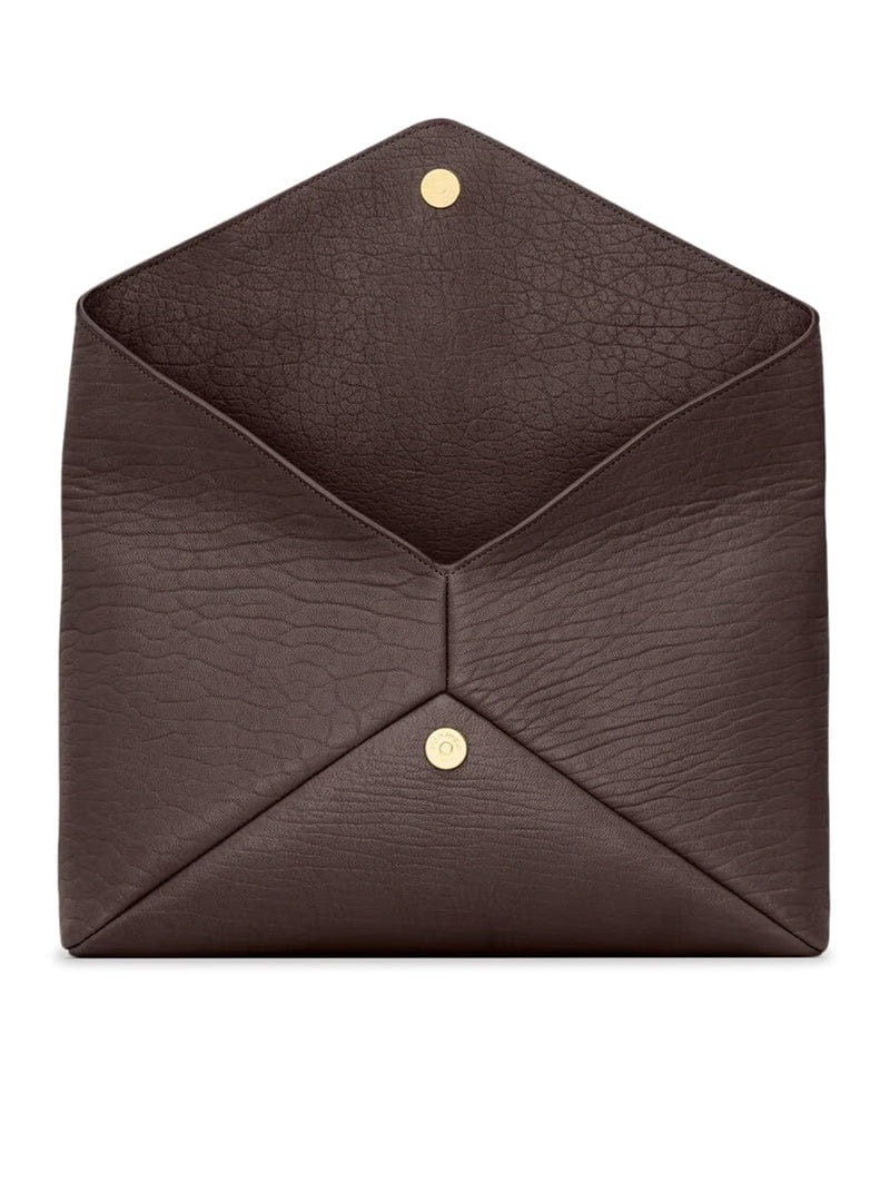 Saint Laurent Women Cassandre Large Lambskin Envelope Pouch