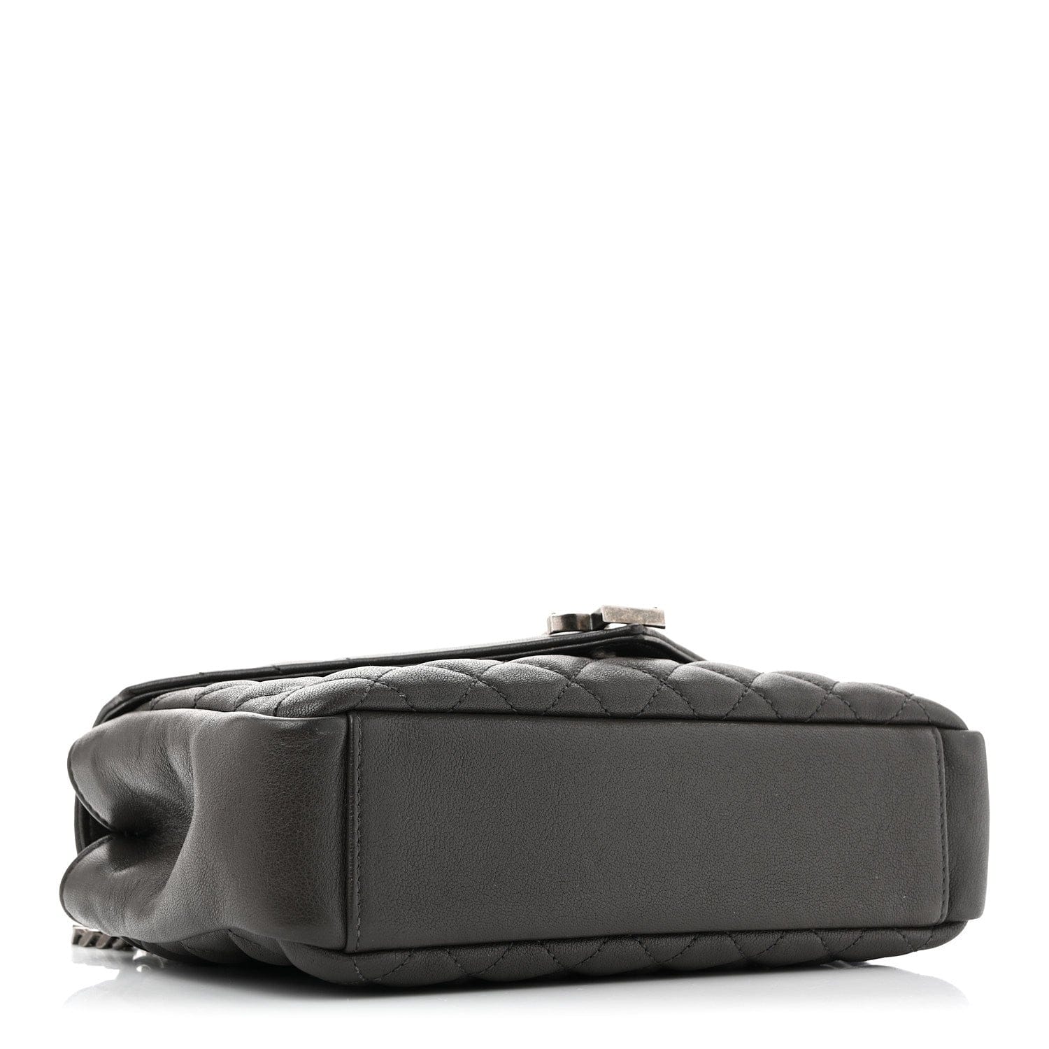 Saint Laurent Sheepskin Tri - Quilt Monogram Medium College Bag Coal