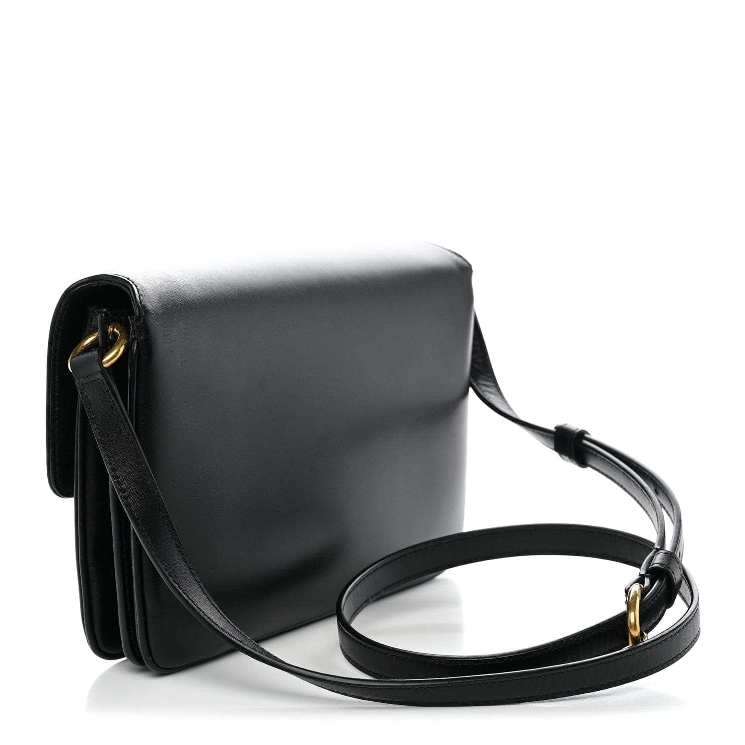 Saint Laurent Smooth Calfskin Le Maillon Satchel Black