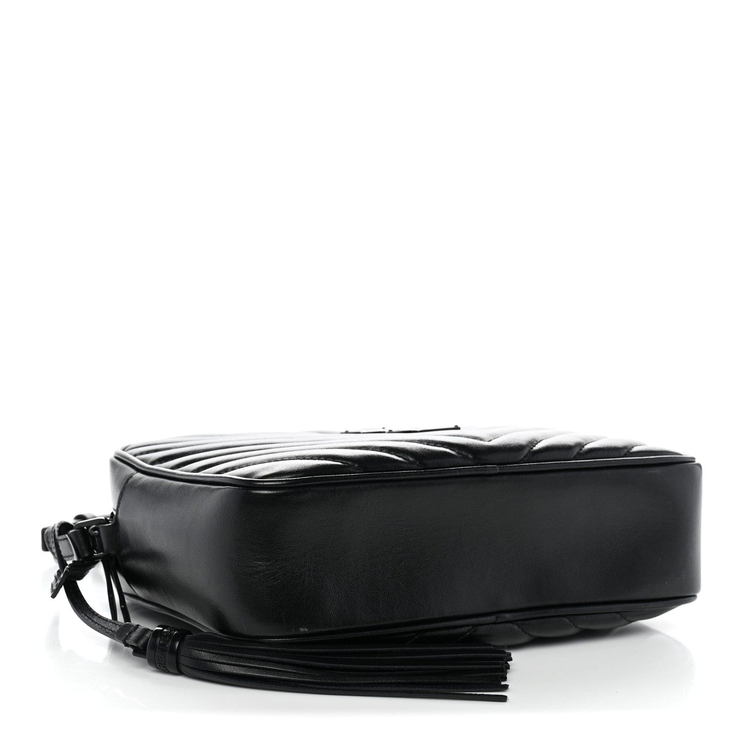 Saint Laurent Calfskin Matelasse Monogram Monochrome Lou Camera Bag Black