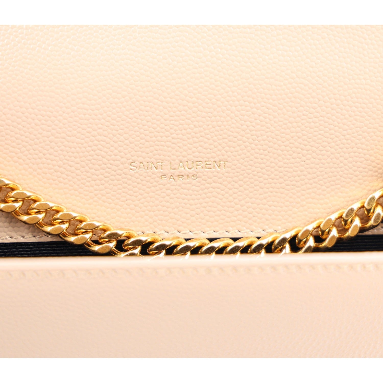 Saint Laurent Grain De Poudre Small Monogram Kate Satchel Dark Beige