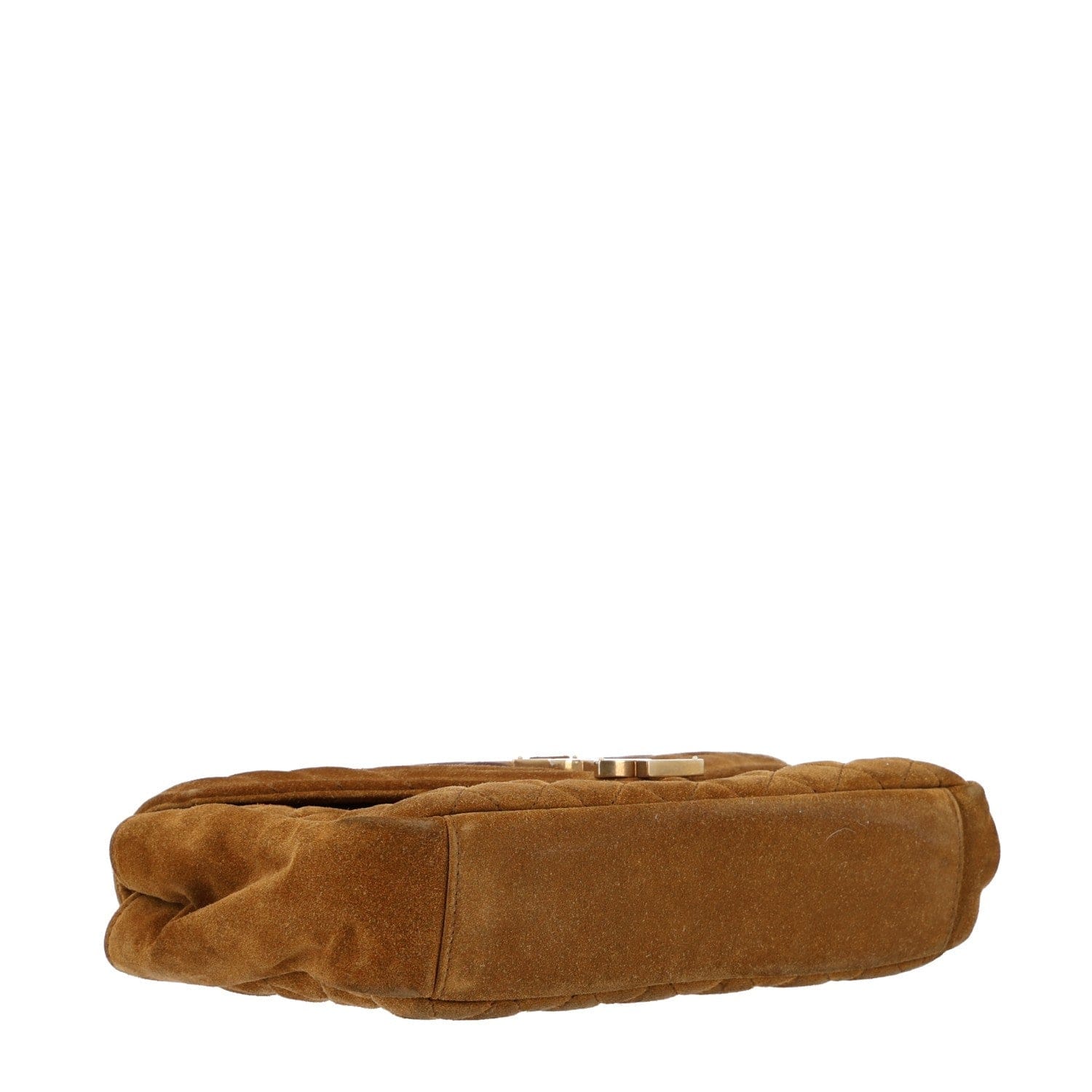 Saint Laurent Suede Tri - Quilt Monogram Medium College Bag Ochre