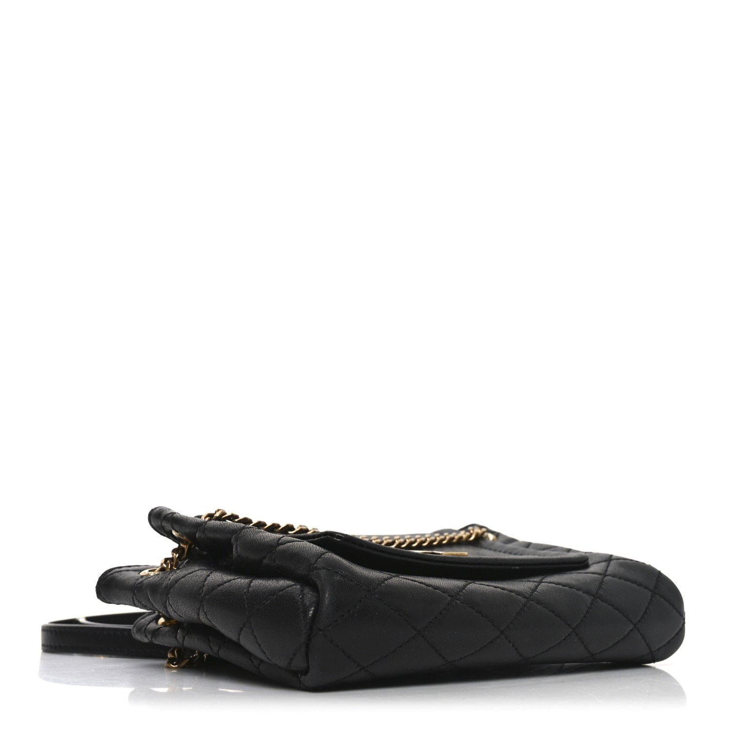 Saint Laurent Lambskin Quilted Monogram Mini Nolita Black