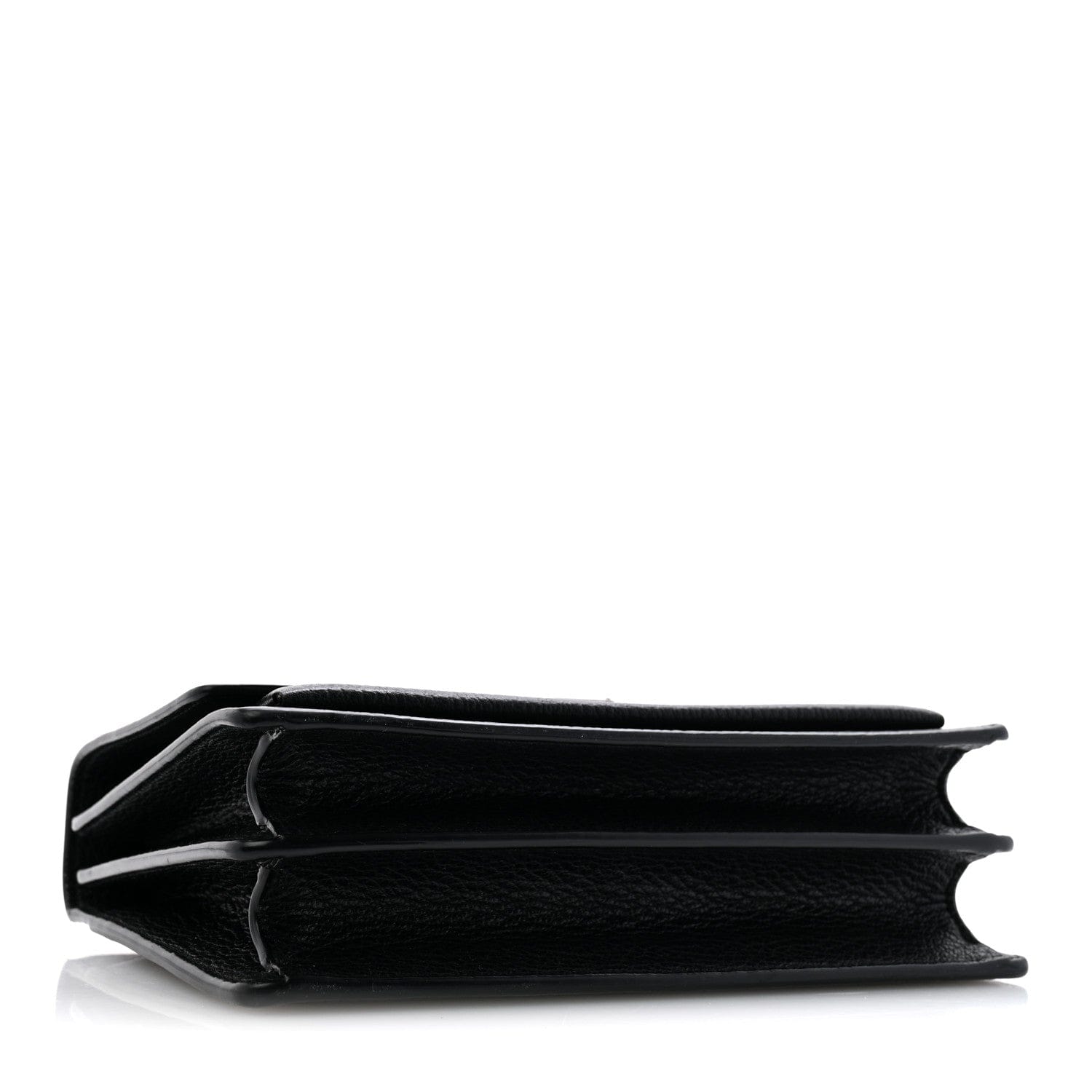 Saint Laurent Calfskin Medium Monogram Sunset Satchel Black