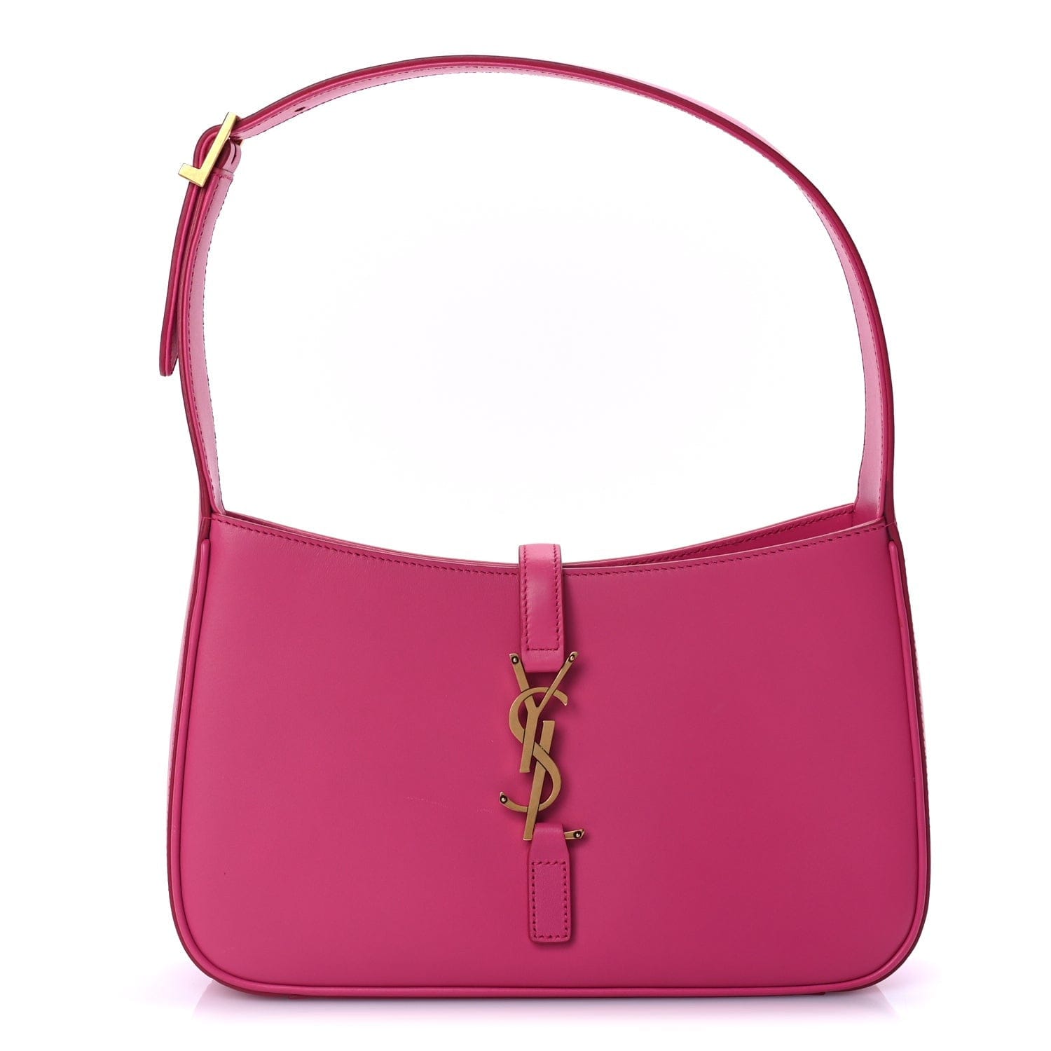Saint Laurent Smooth Calfskin Le 5 A 7 Hobo Bubblegum