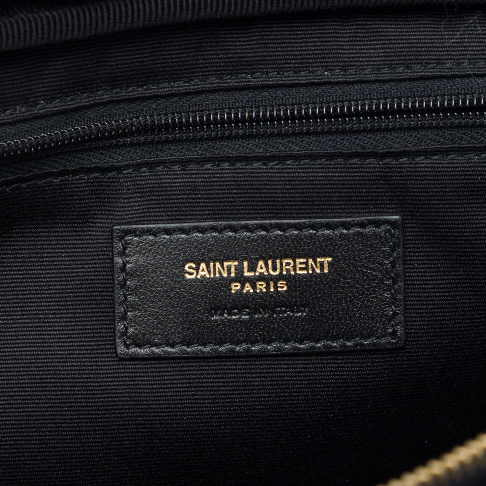 Saint Laurent Small Padded Lambskin Monogram Calypso Cosmetic Pouch
