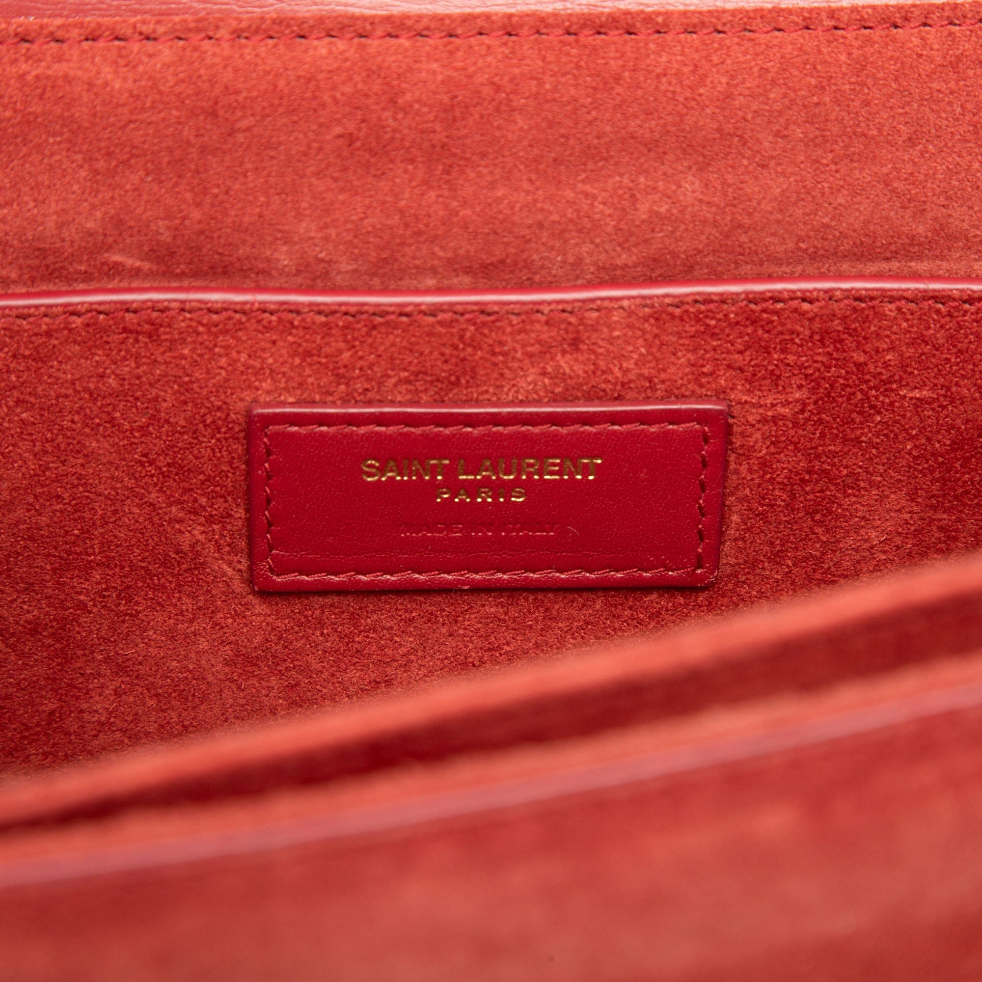 Saint Laurent Medium Calfskin and Suede Bellechasse Bag