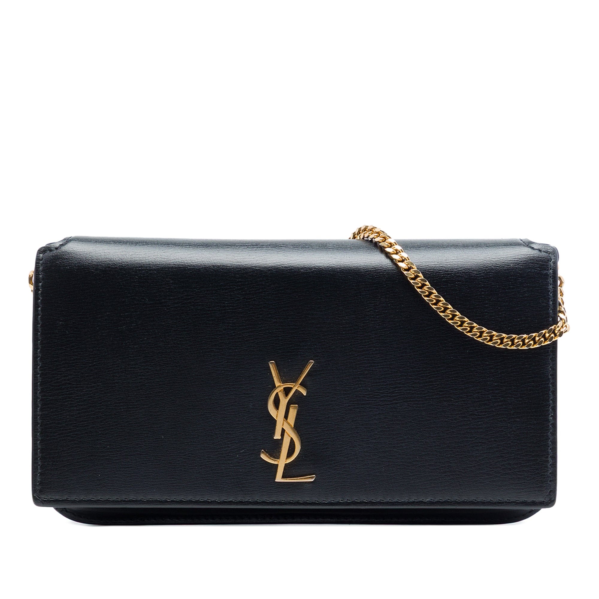 Saint Laurent Smooth Calfskin Monogram Cassandre Phone Holder