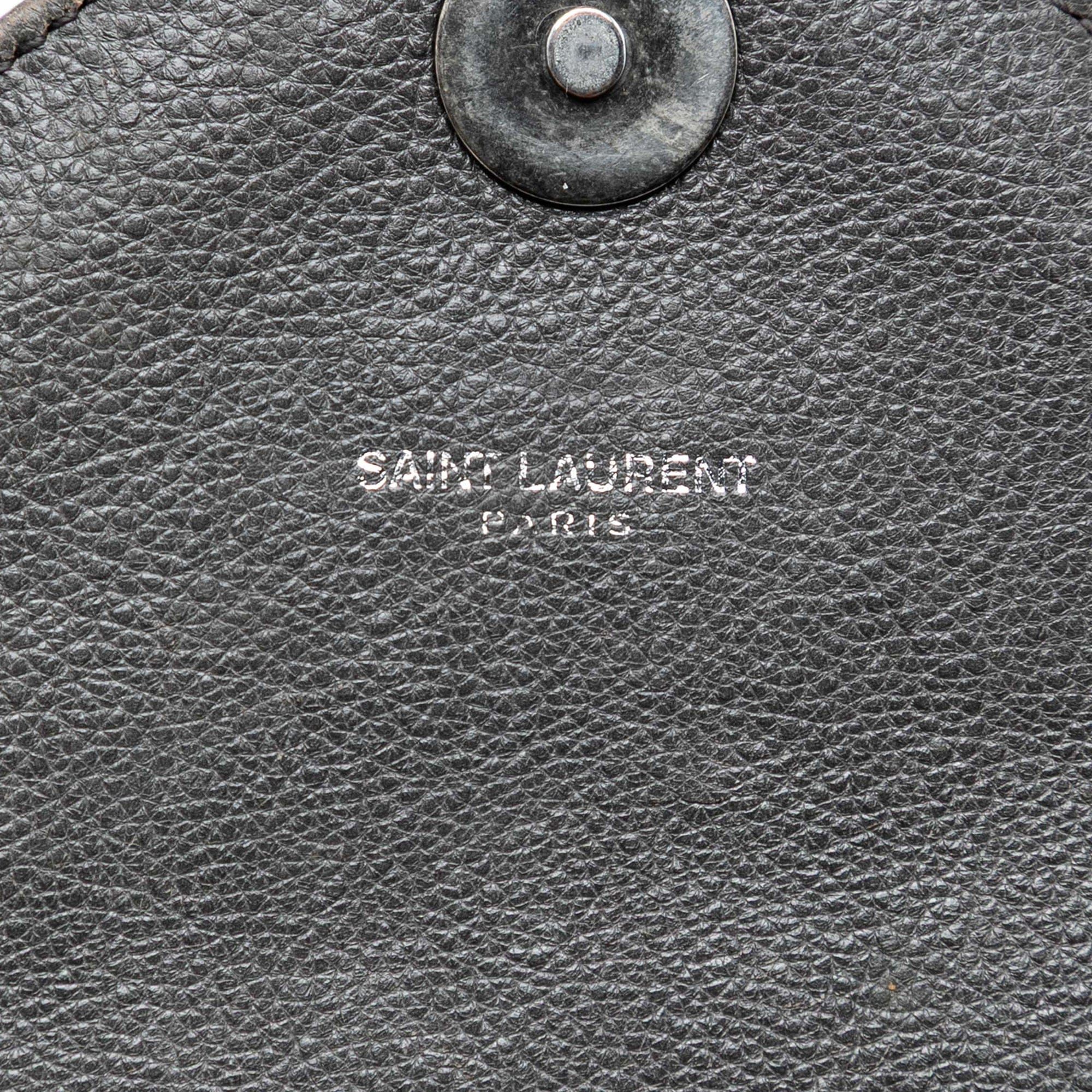 Saint Laurent Large Chevron Sheepskin Monogram College Satchel