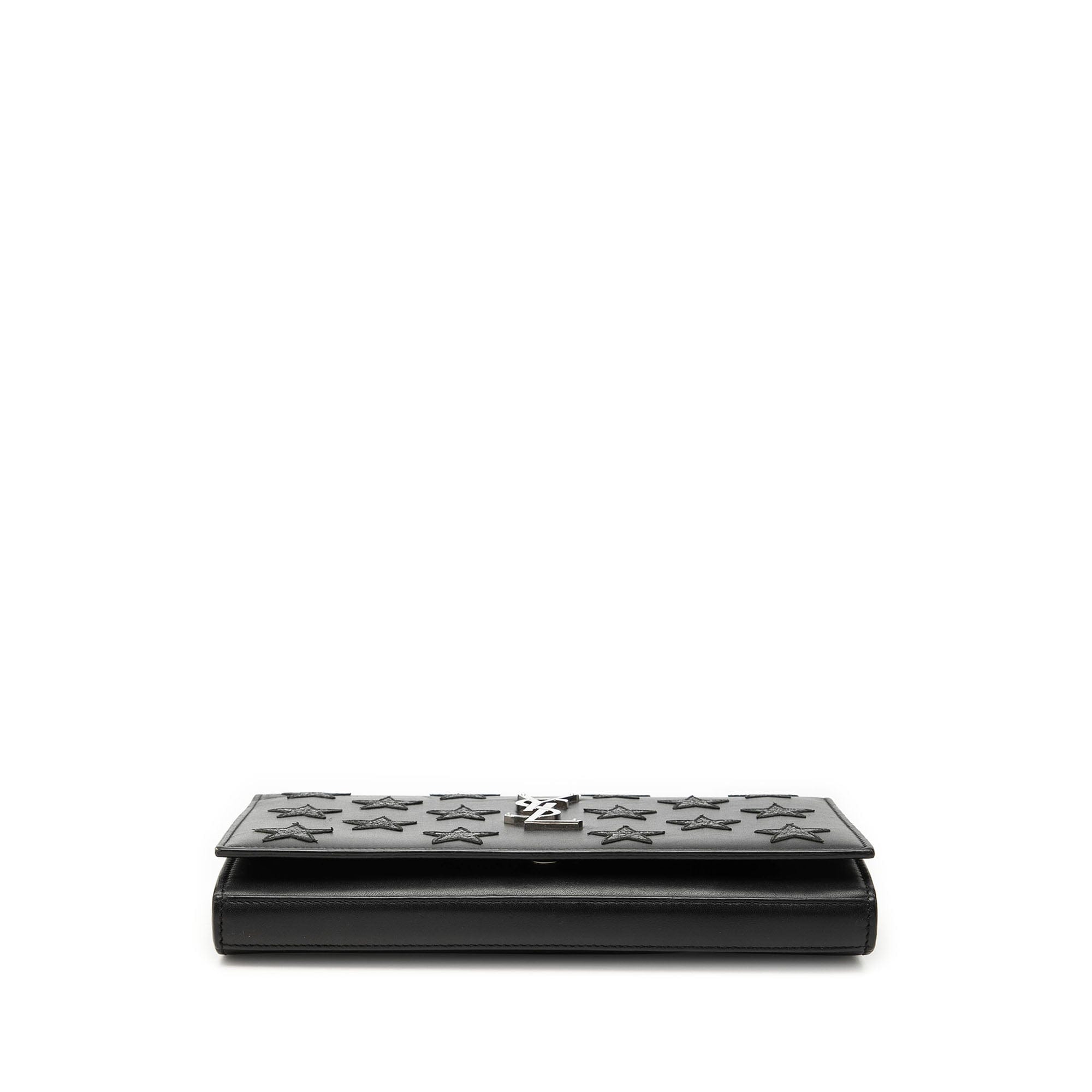 Saint Laurent Calfskin Star Applique Classic Monogram Kate Wallet on Chain