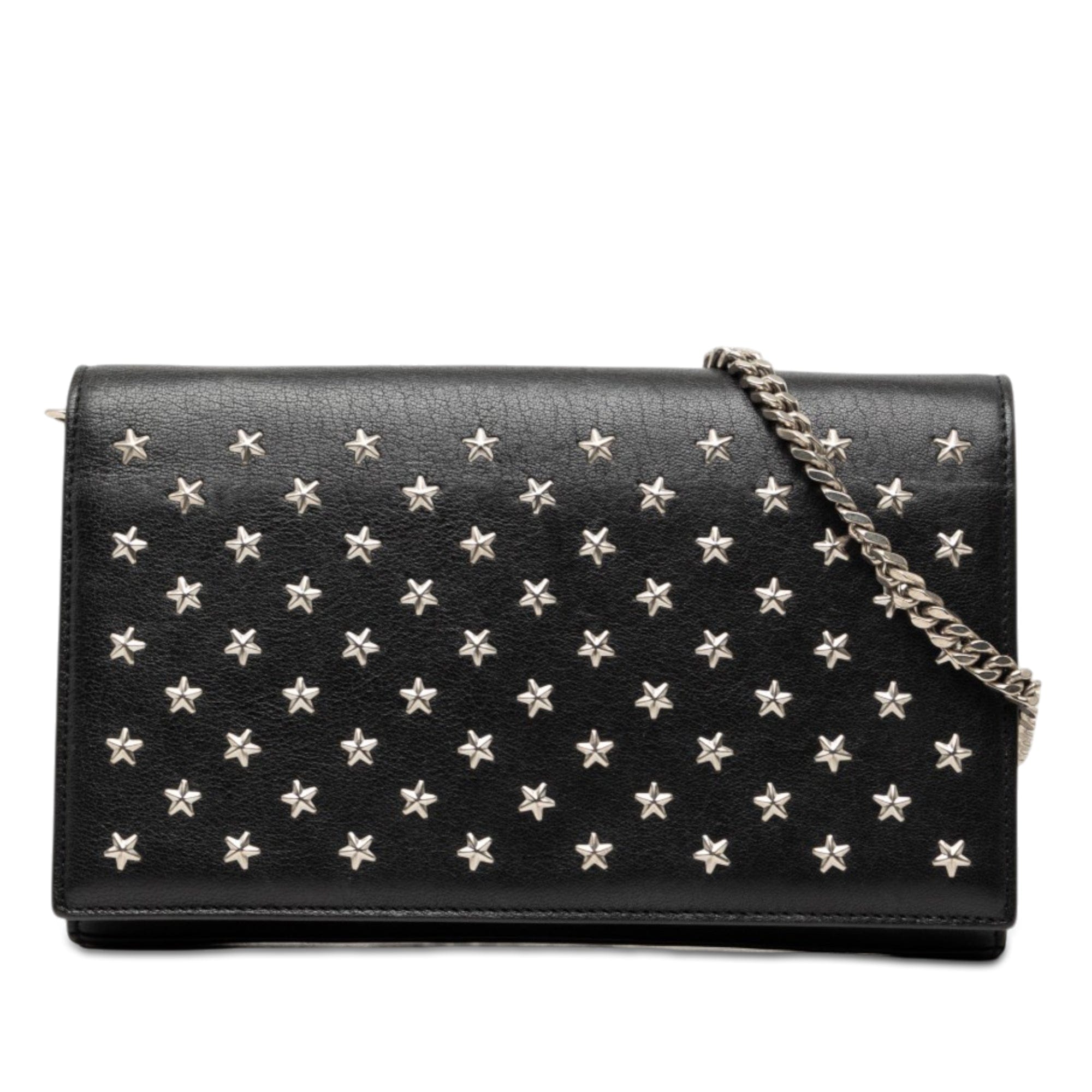 Saint Laurent Calfskin Star Studded Kate Wallet On Chain