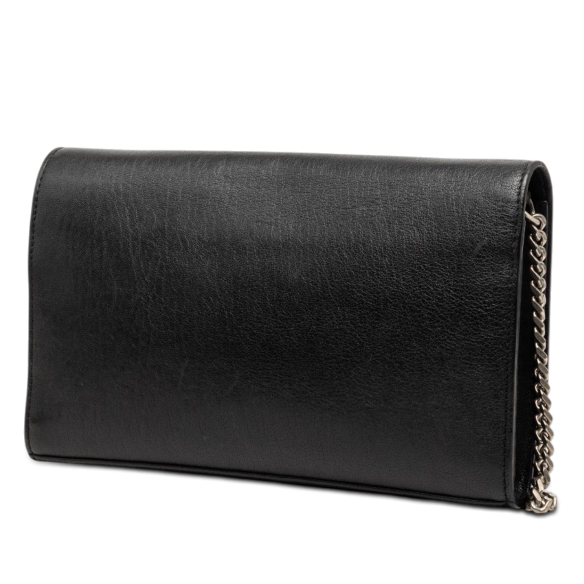 Saint Laurent Calfskin Star Studded Kate Wallet On Chain