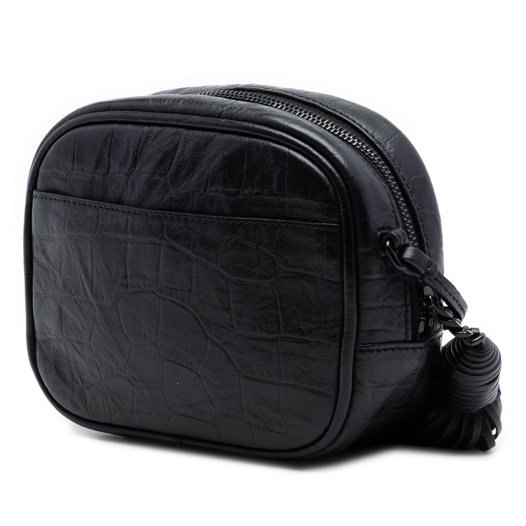 Saint Laurent Mini Croc Embossed Leather Blogger Camera Bag