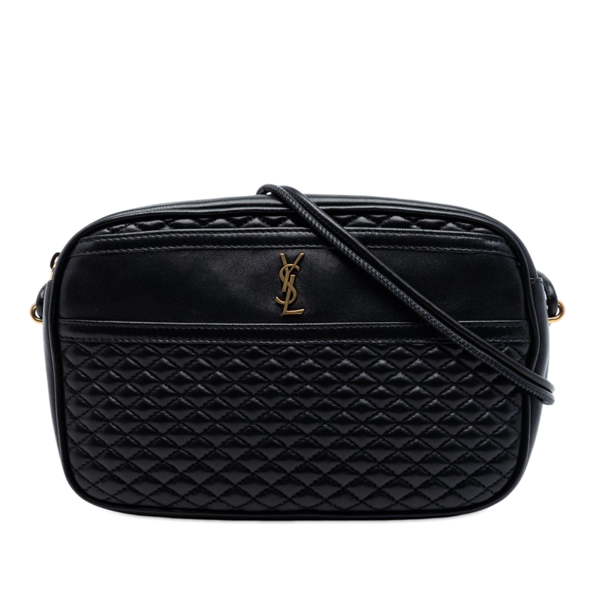 Saint Laurent Quilted Lambskin Victoire Camera Bag