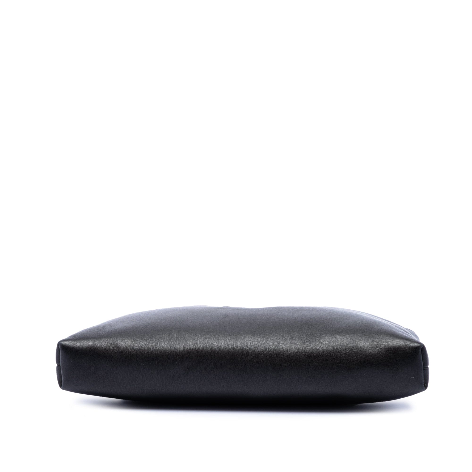Saint Laurent Lambskin Monogram Long Calypso Zipped Pouch