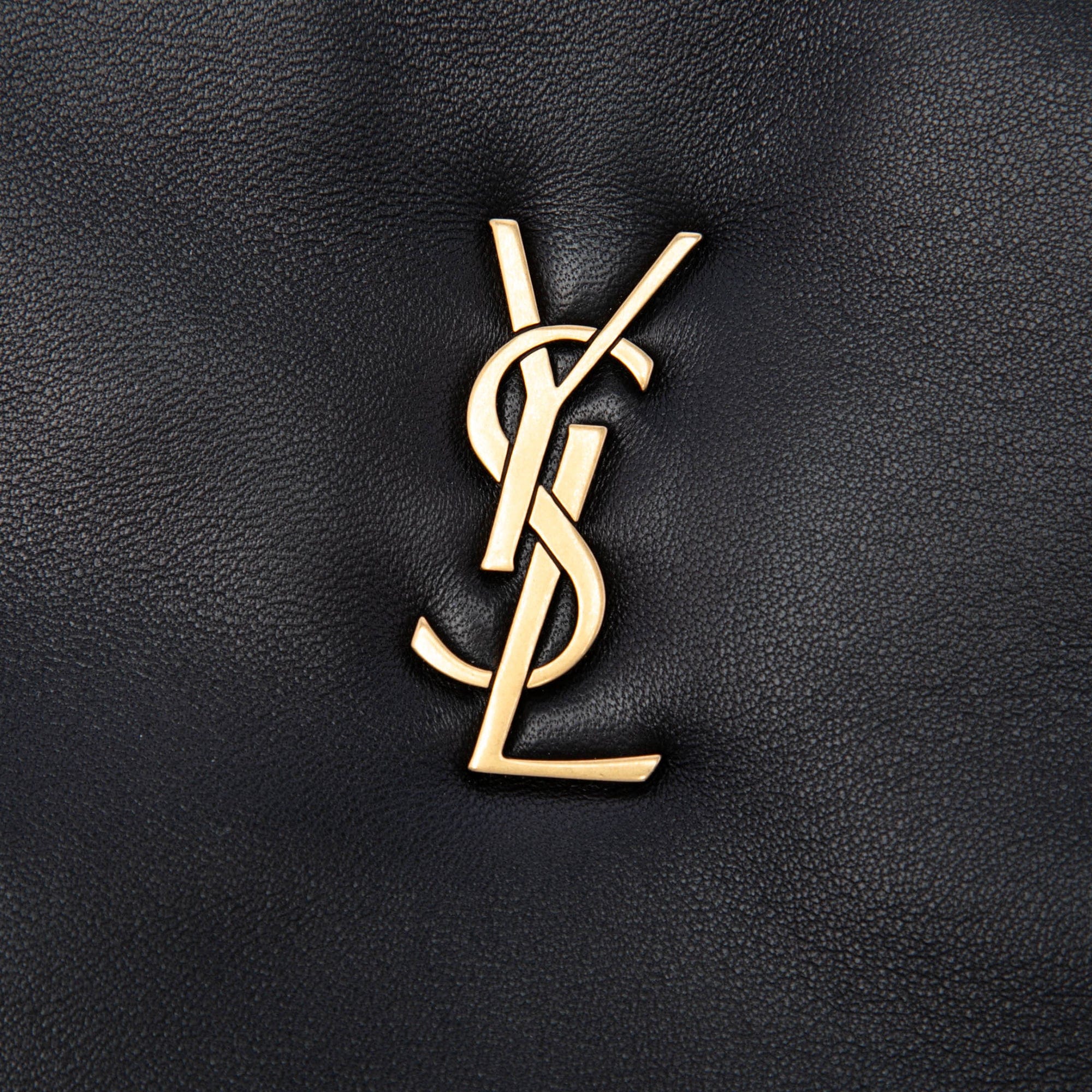 Saint Laurent Lambskin Monogram Long Calypso Zipped Pouch