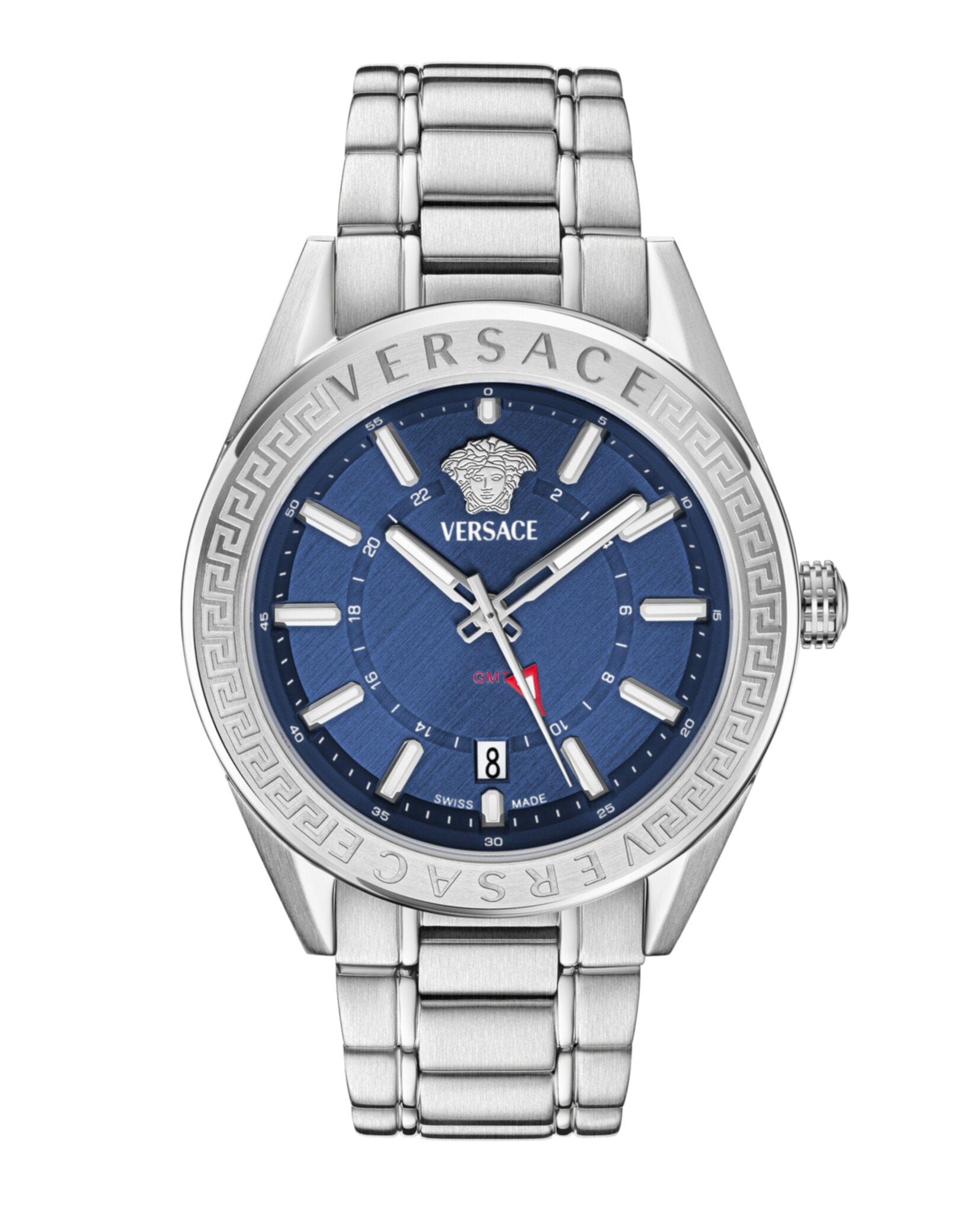 Versace Mens Stainless Steel 42 mm Bracelet Fashion Watch