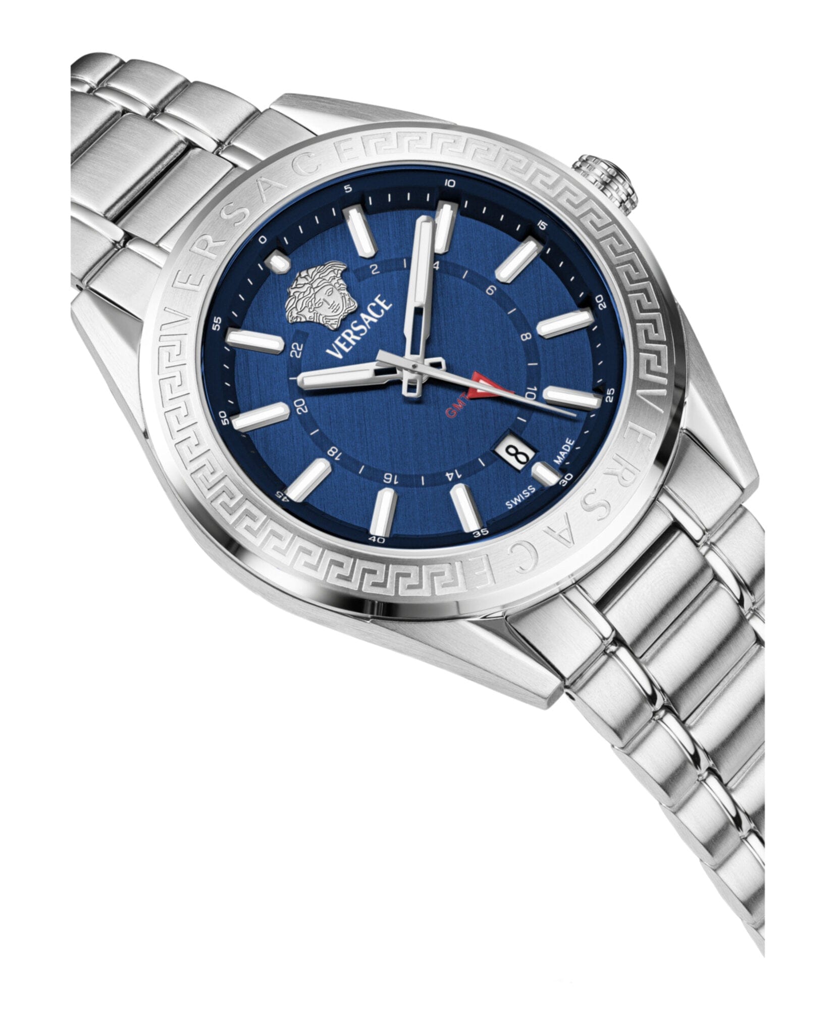 Versace Mens Stainless Steel 42 mm Bracelet Fashion Watch